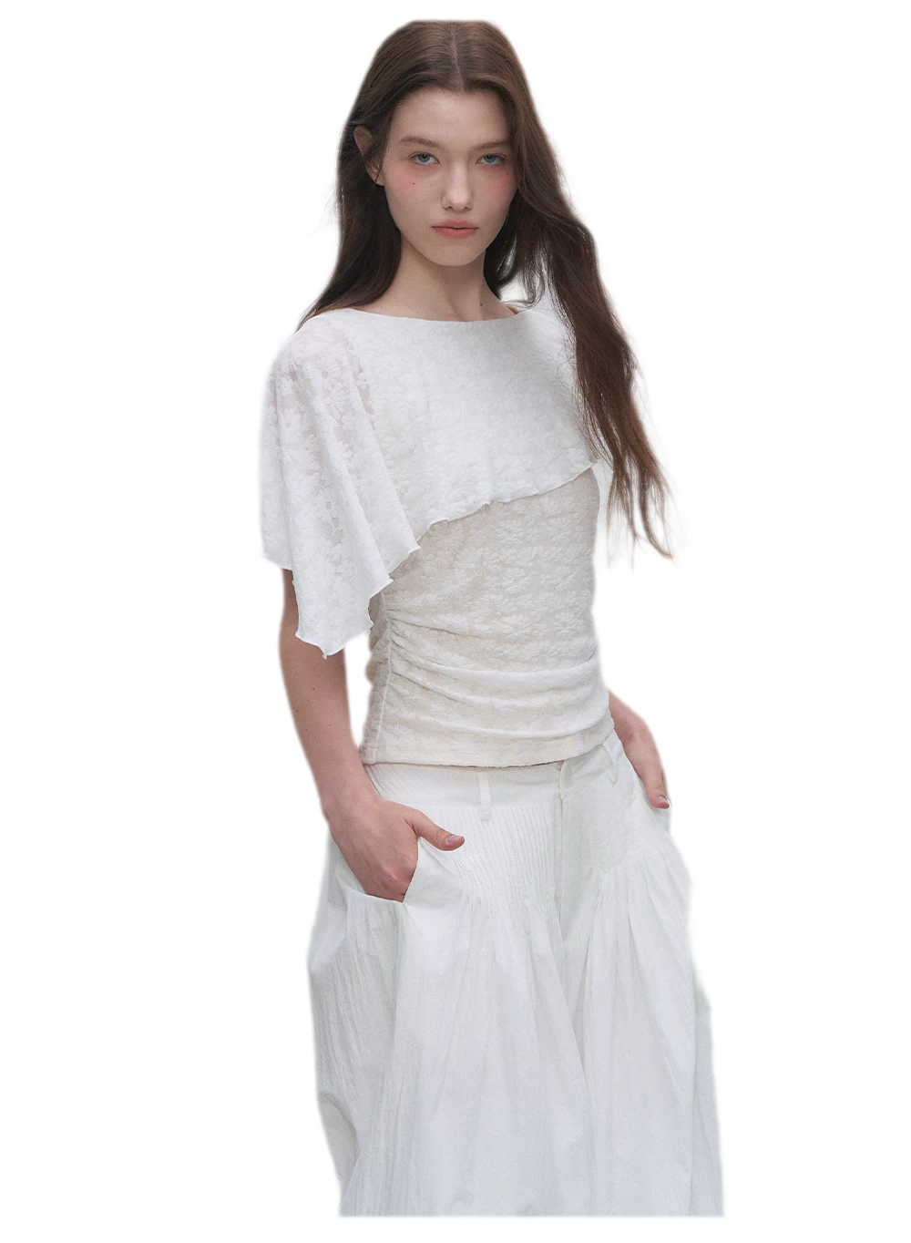 Jacquard Cape Top