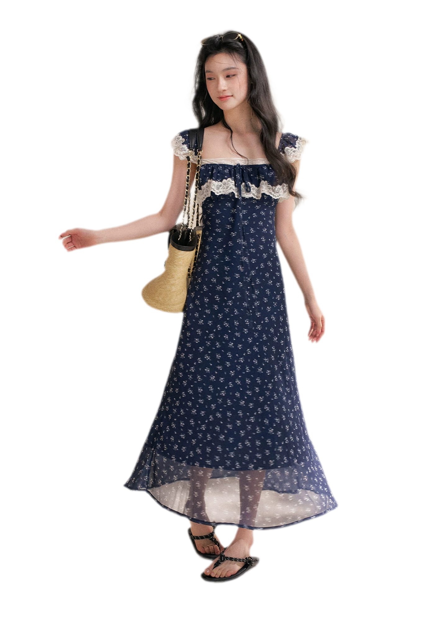 Lace Floral Camisole Dress