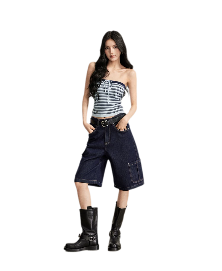 Striped Knit Bustier