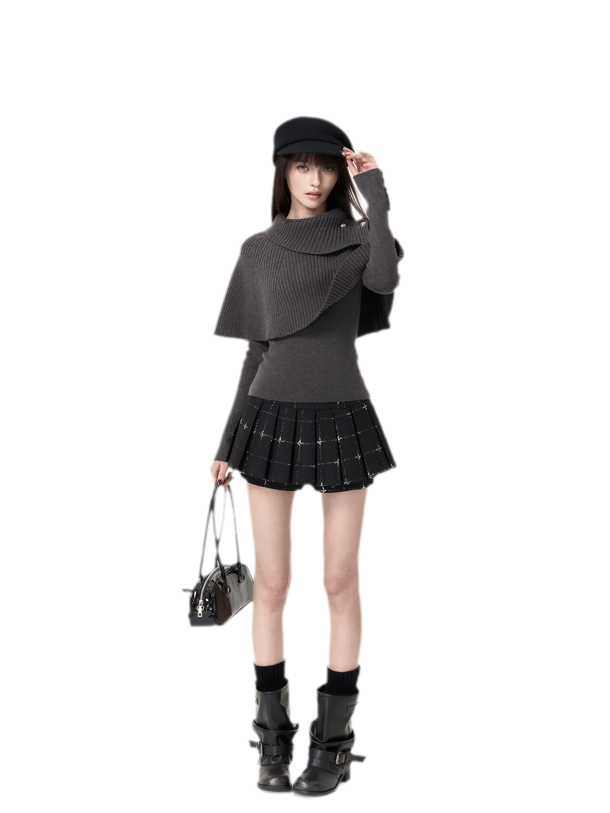 Stretch-Strick-Cape-Set