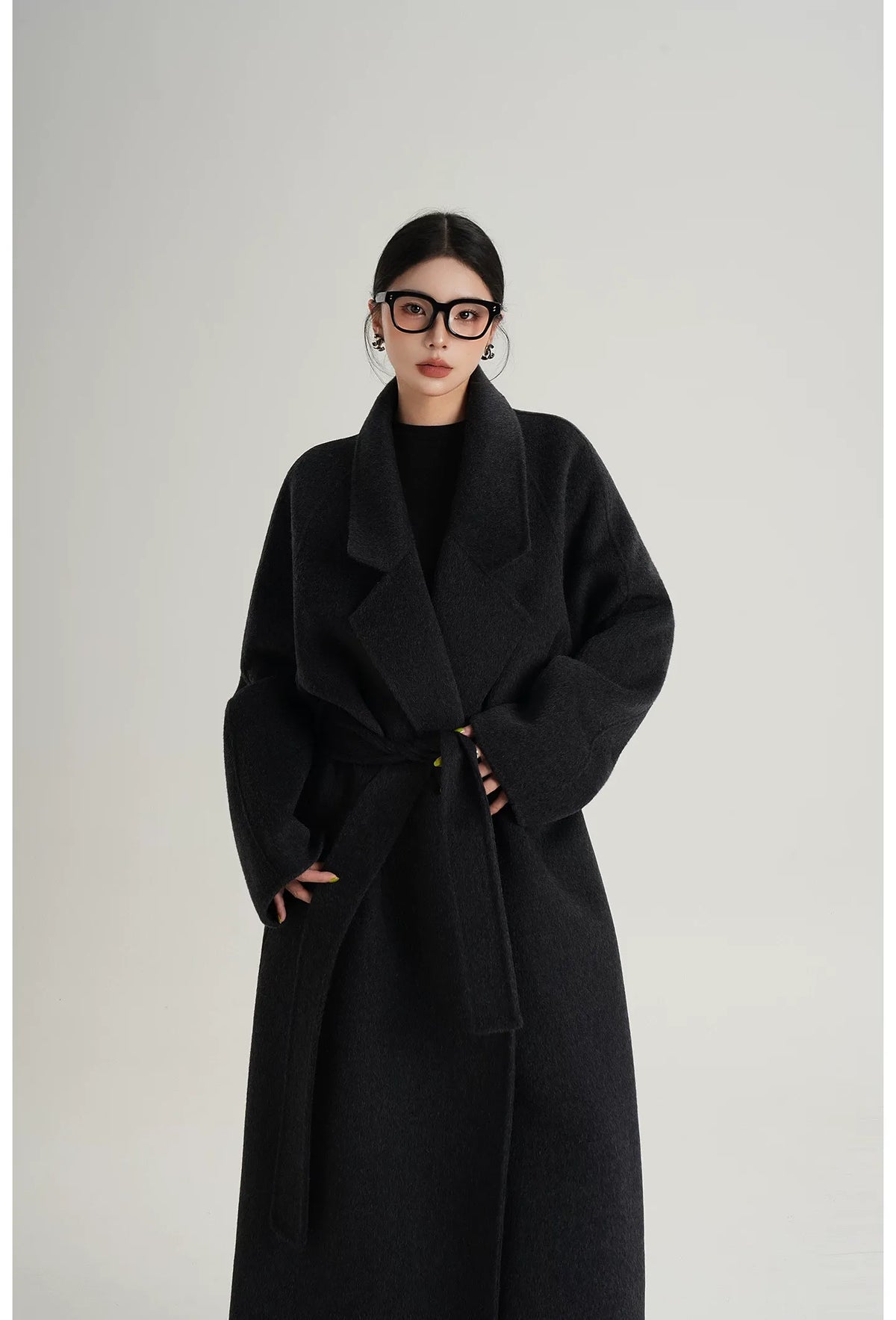 Hand-Sewn Belted Wool Coat