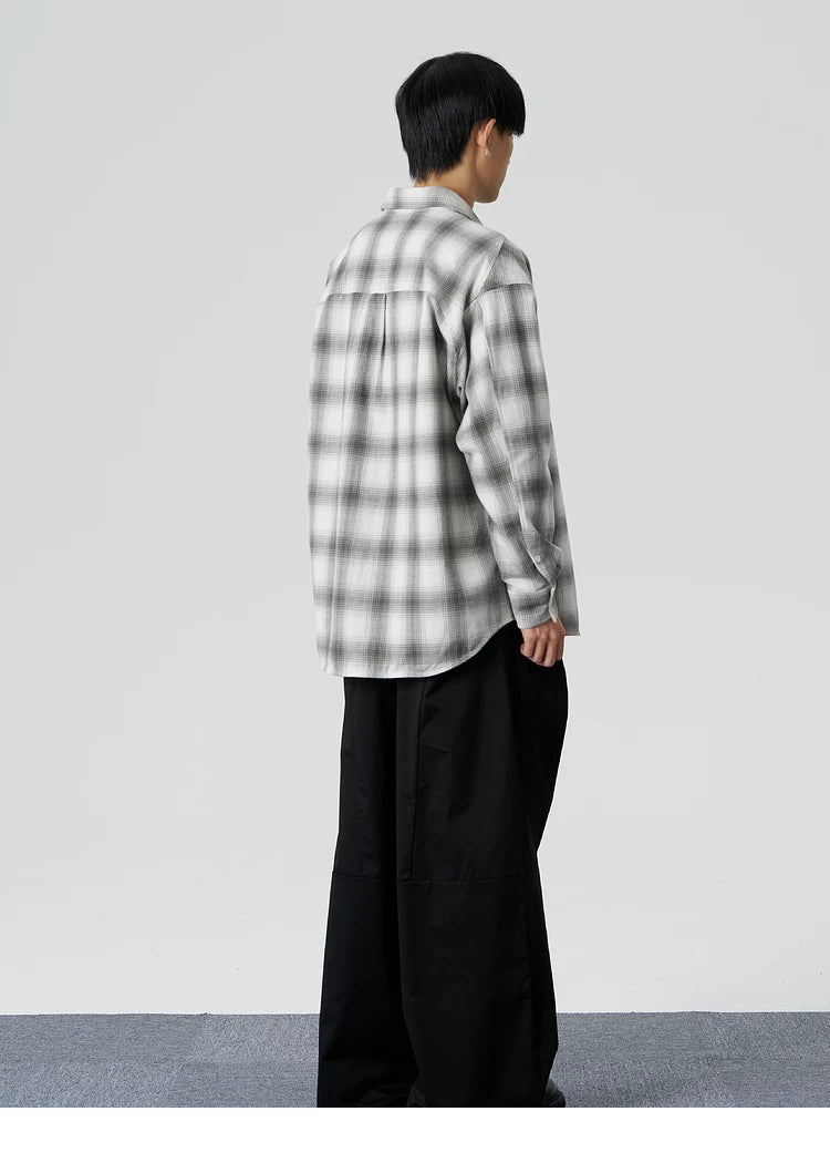 Textured Yarn-Dyed Plaid Overshirt