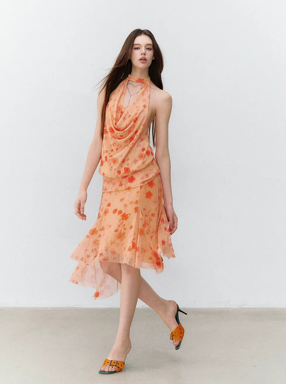 Heart Hunter Vacation Floral Halter Top & Skirt