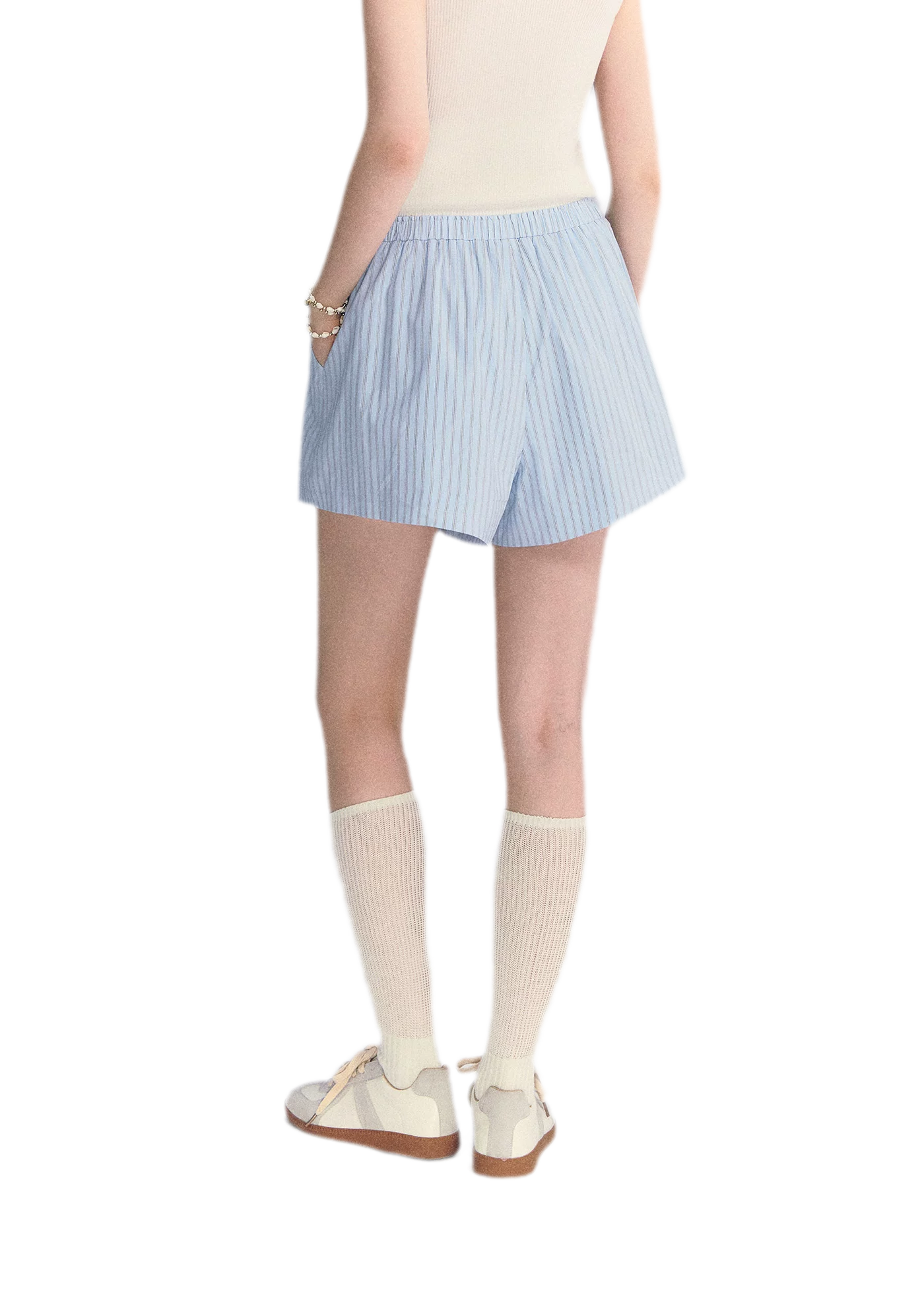 Striped Embroidered Shirt Set