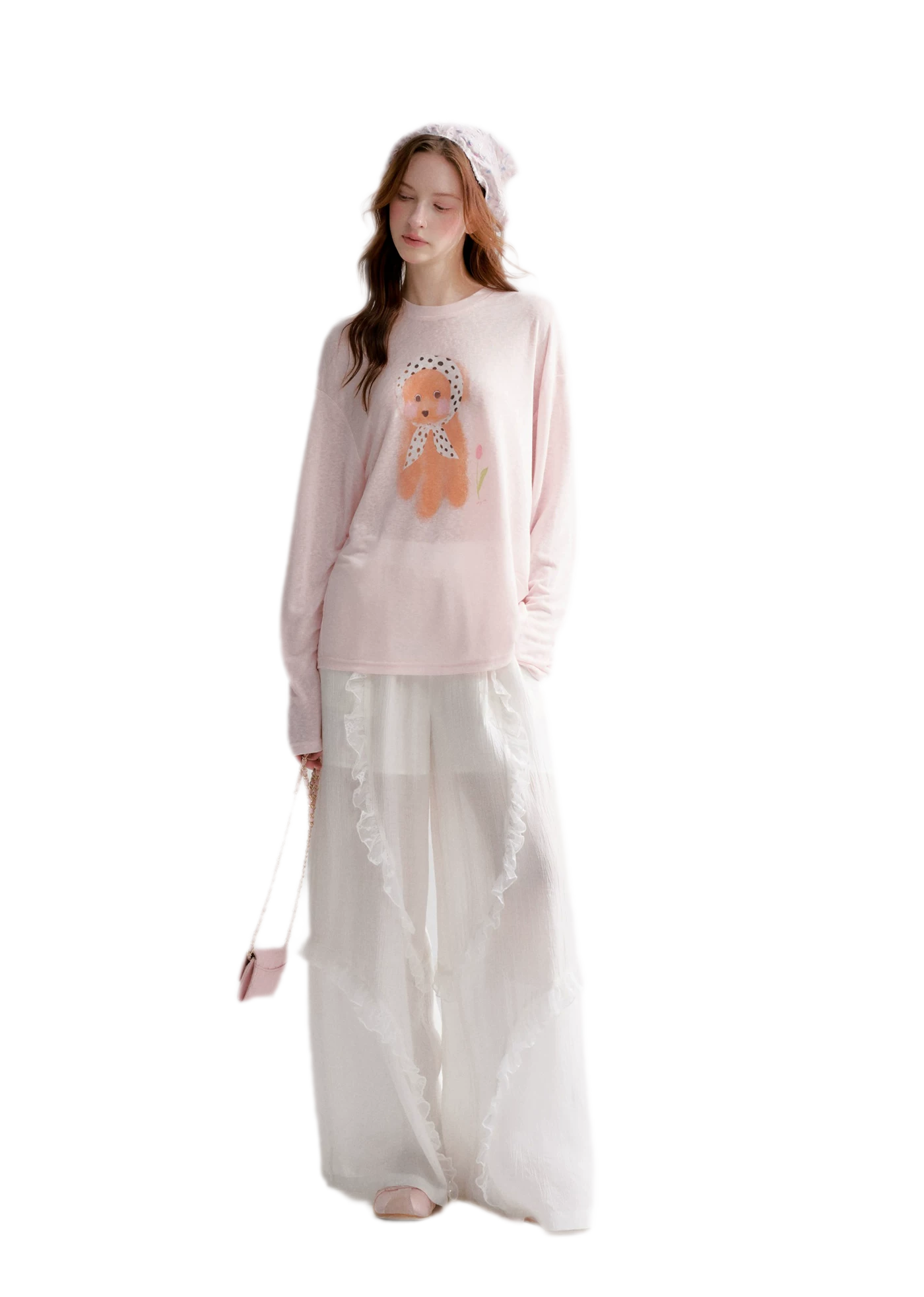 Lyocell Puppy Print Tee
