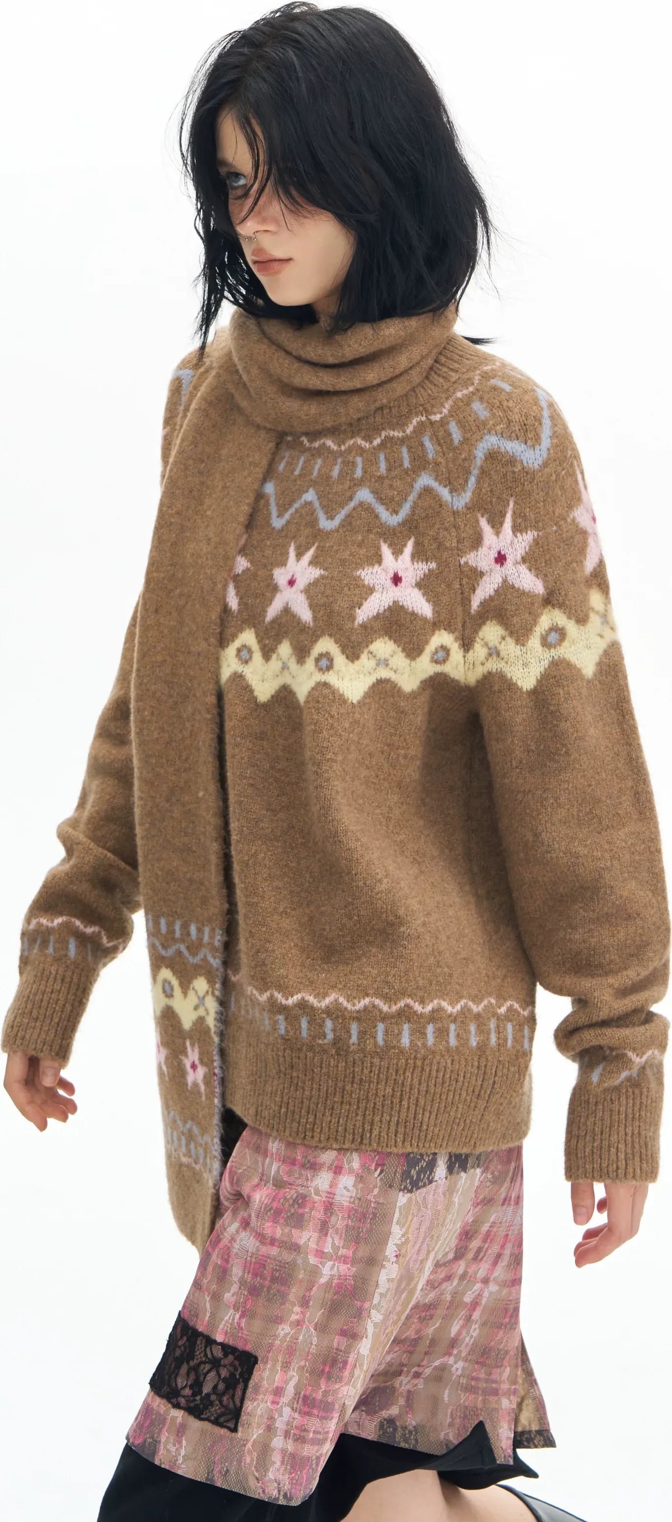 Fair Isle Wool Scarf