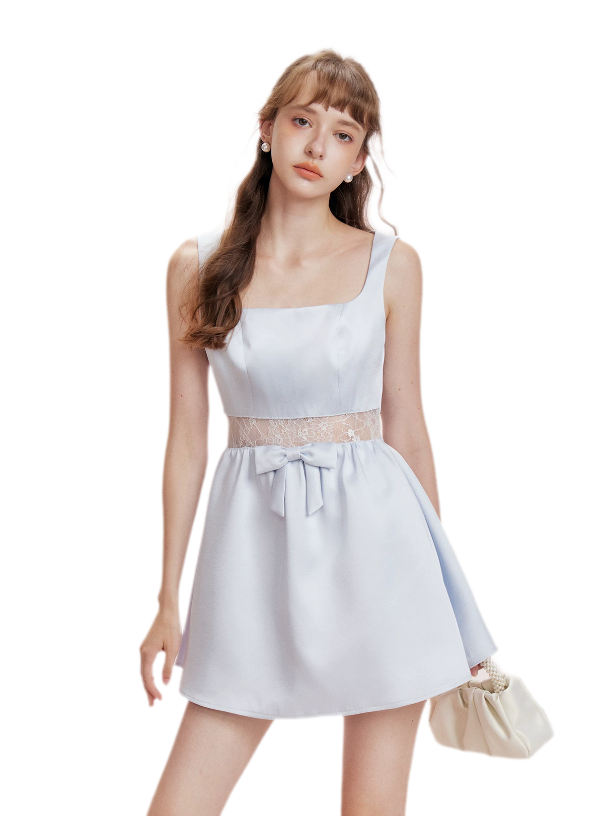 Lace Waist Satin Dress