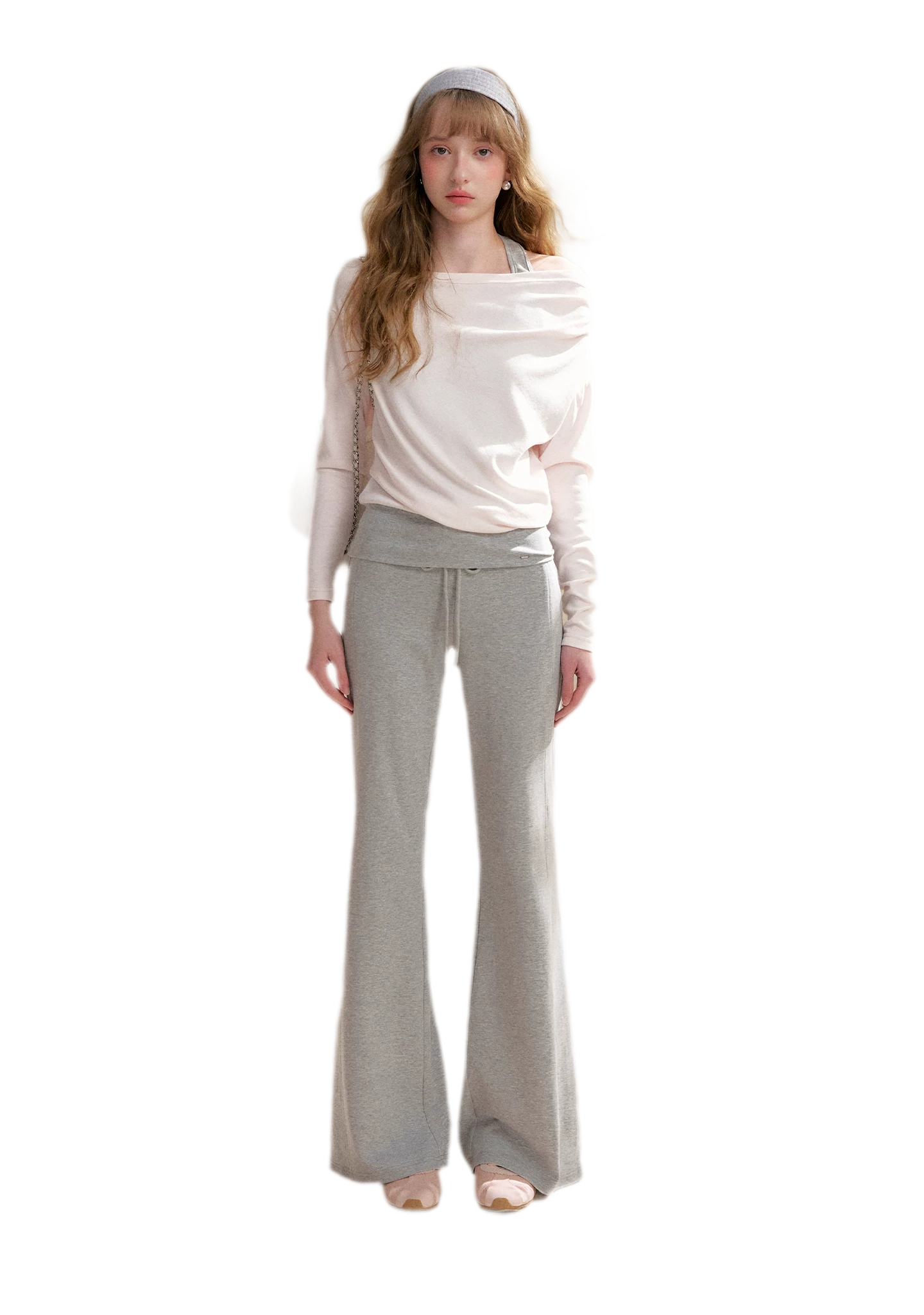 Tencel Cotton Drawstring Flared Pants