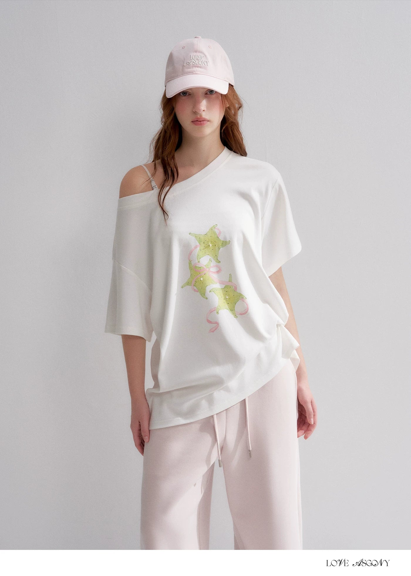 Asymmetrical Starfruit Print T-shirt