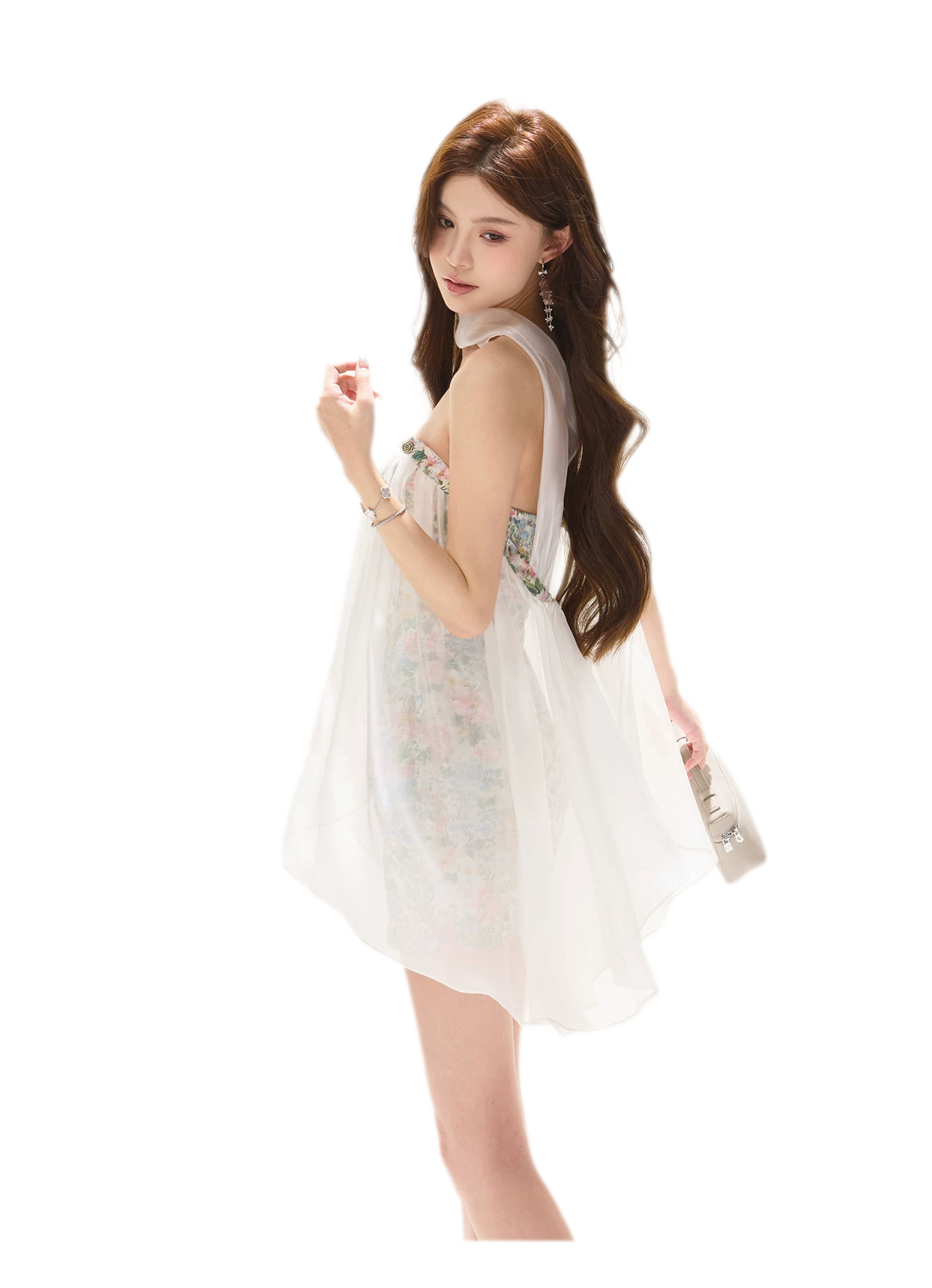 Spring Meadow Chiffon Dress
