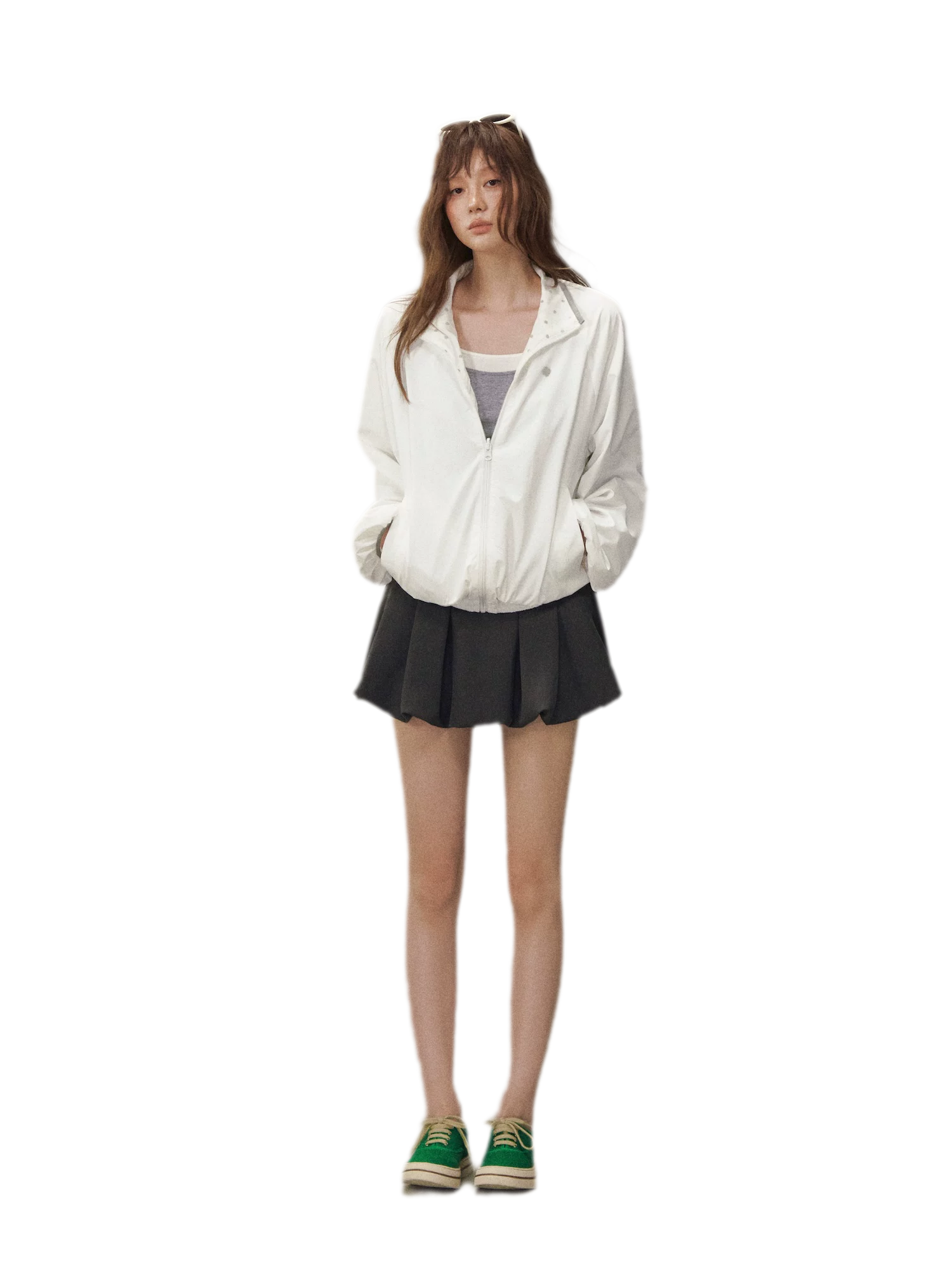 Polka Dot Collar Jacket