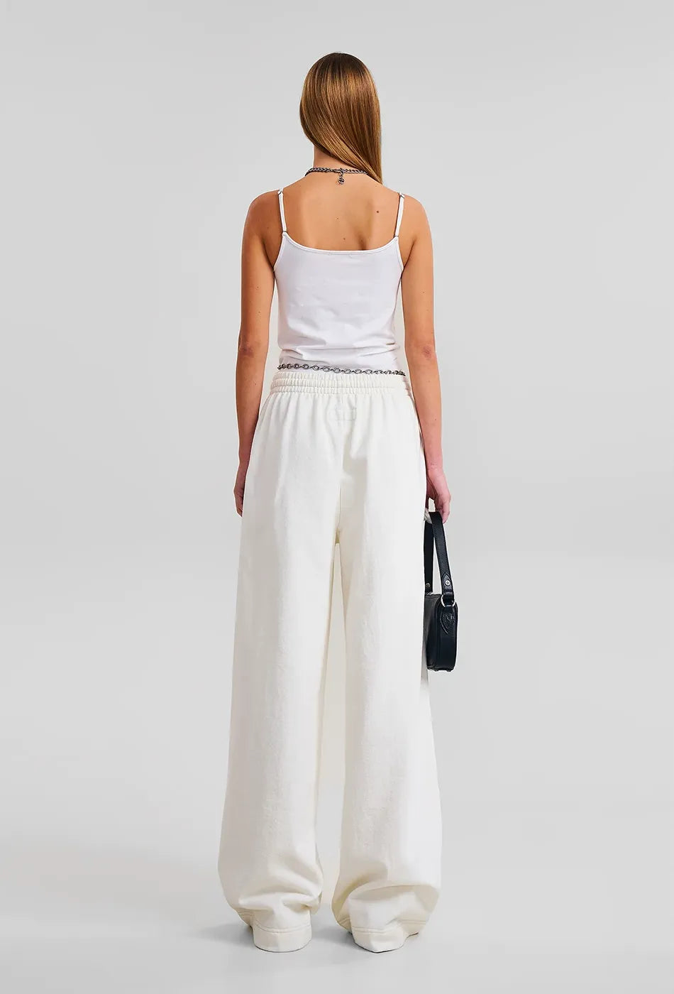 Cross Statue Wide-Leg Cotton Sweatpants