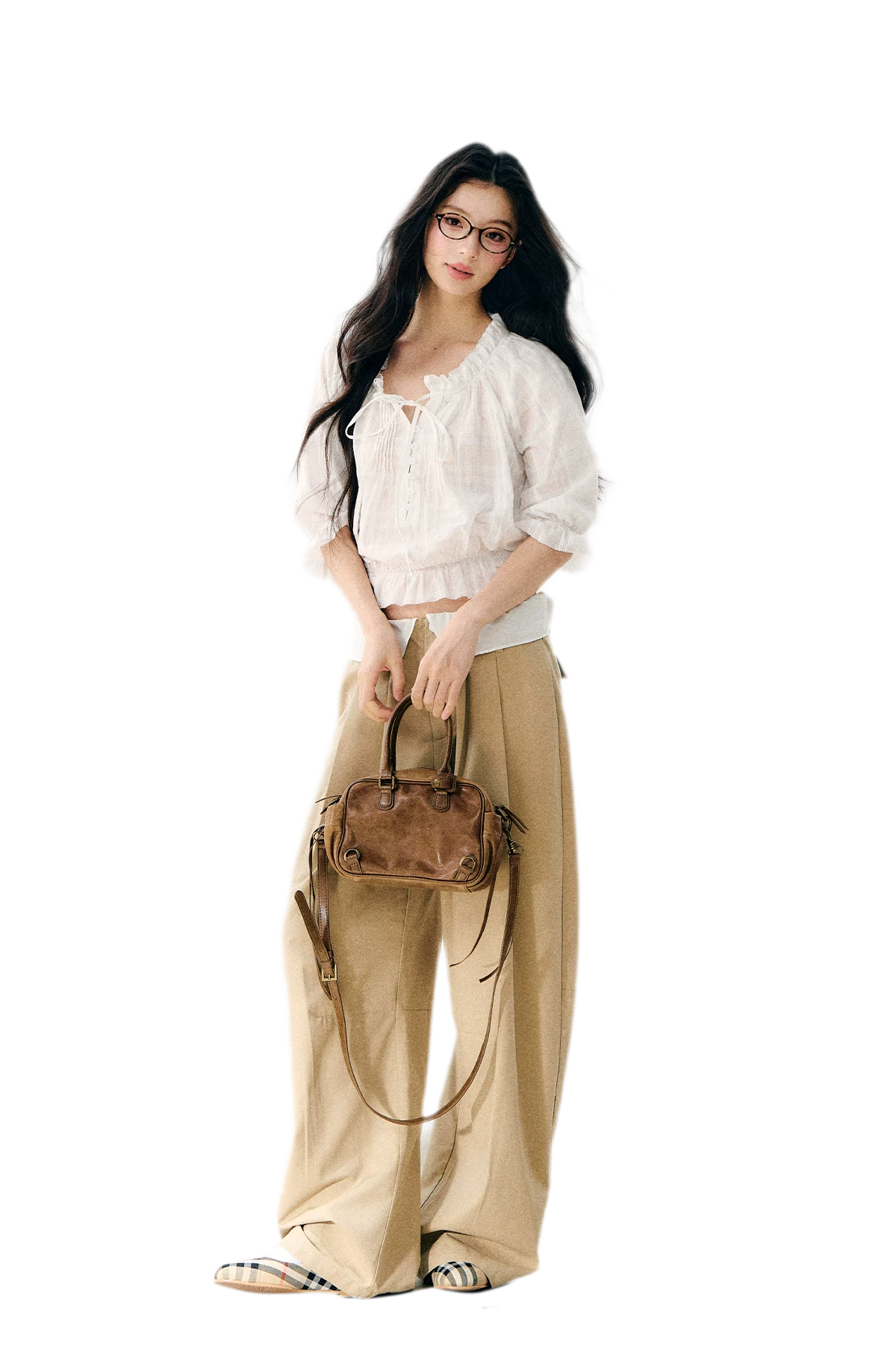 Sheer Ruffled Chiffon Blouse