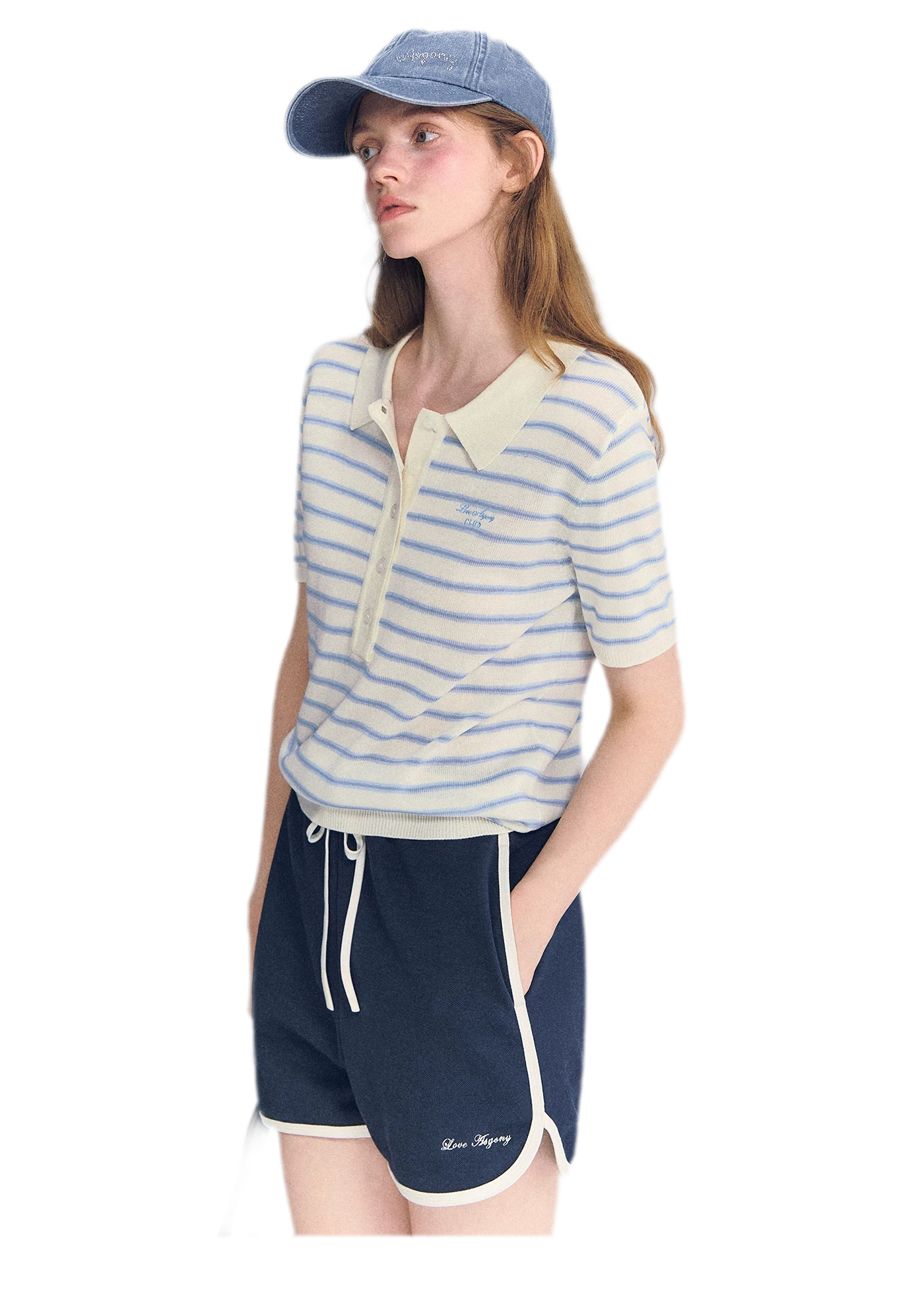Embroidered Piping Shorts