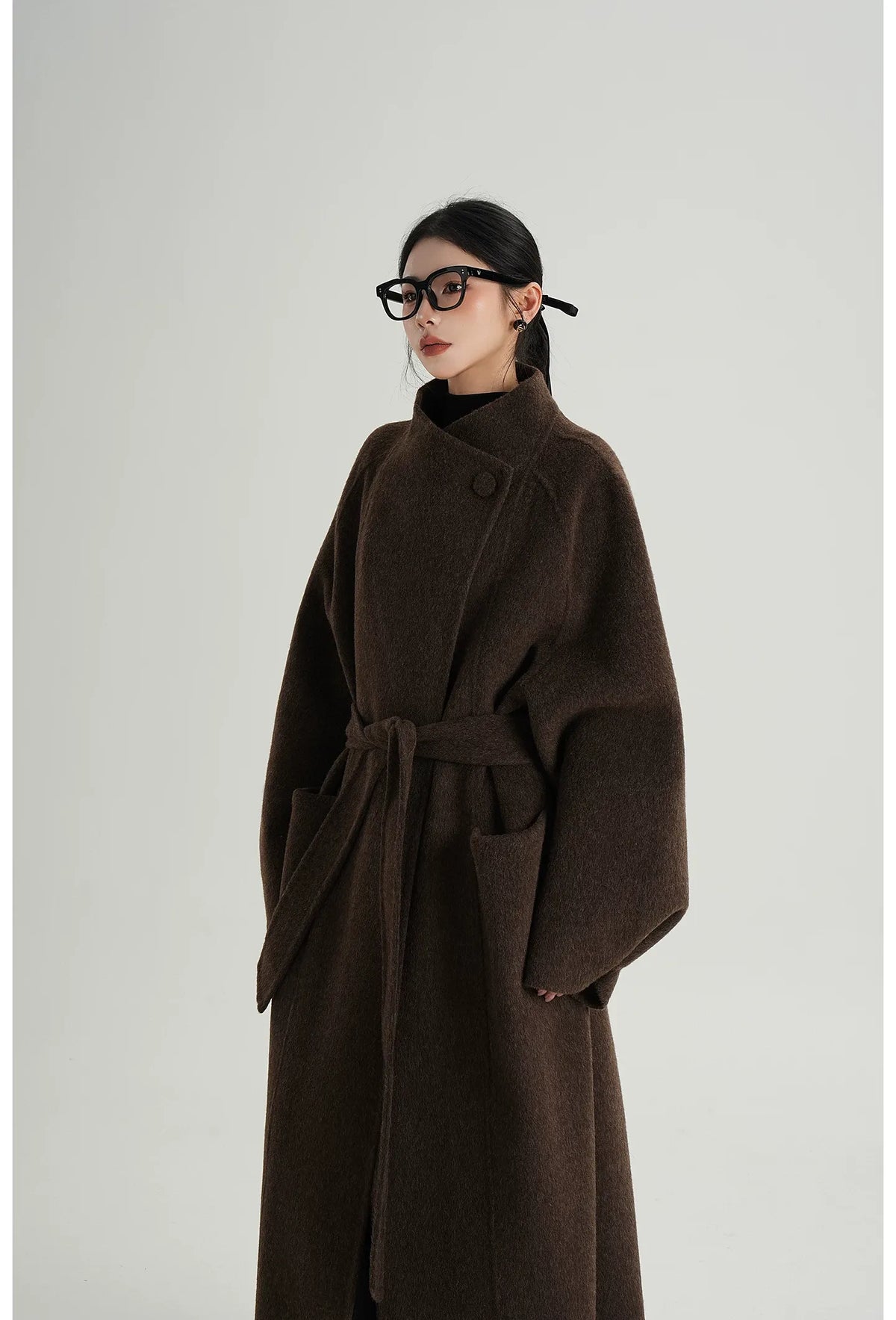 Hand-Sewn Belted Wool Coat