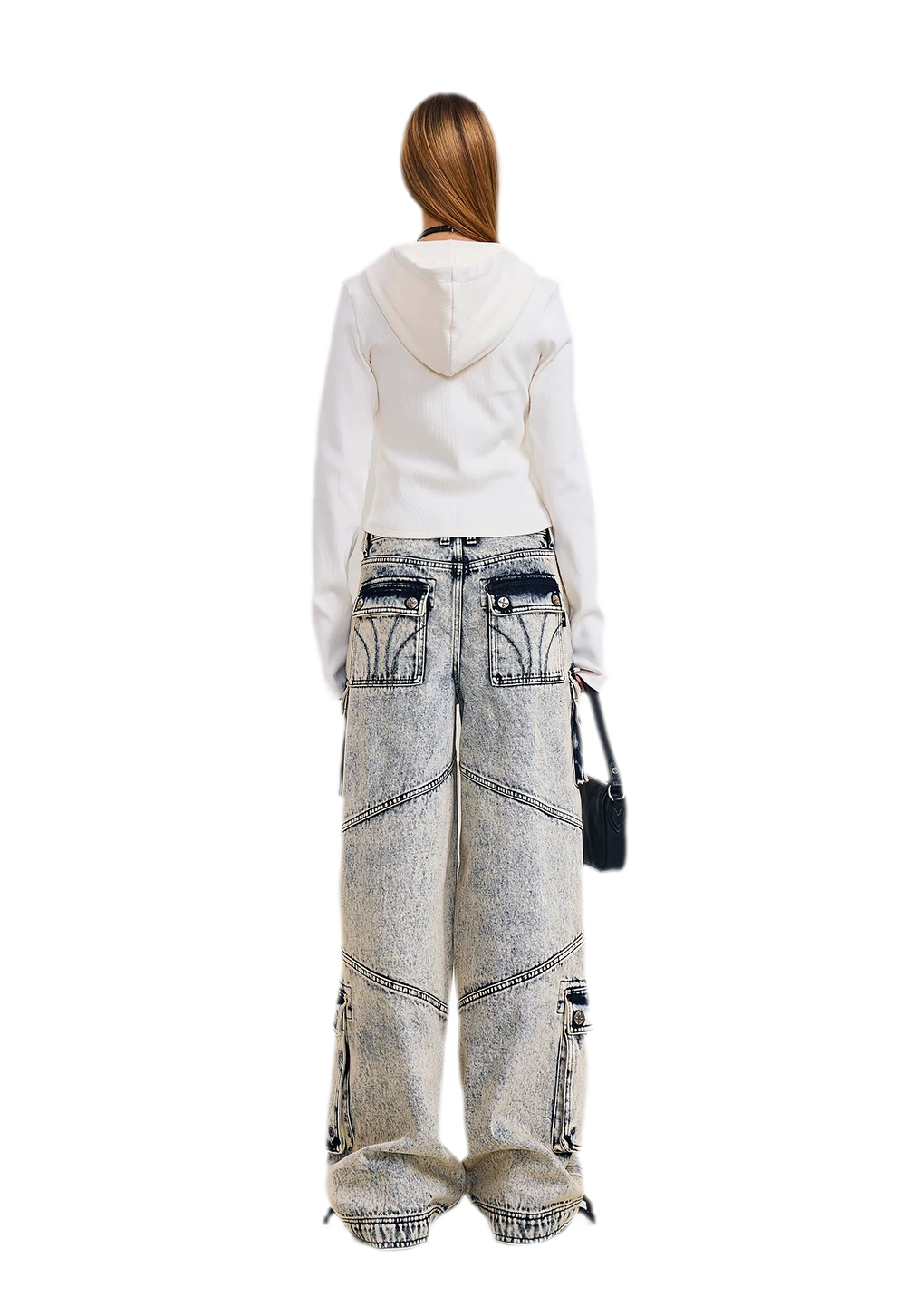 Retro Workwear Wide-Leg Pants