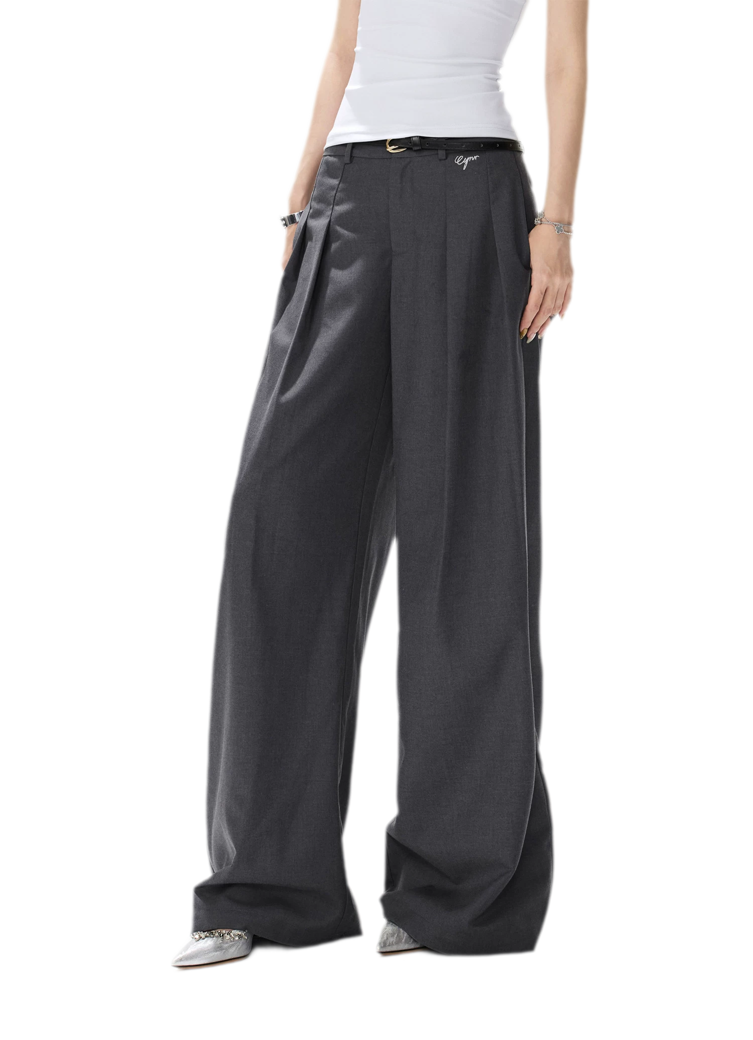 Tailored Wide-Leg Pants