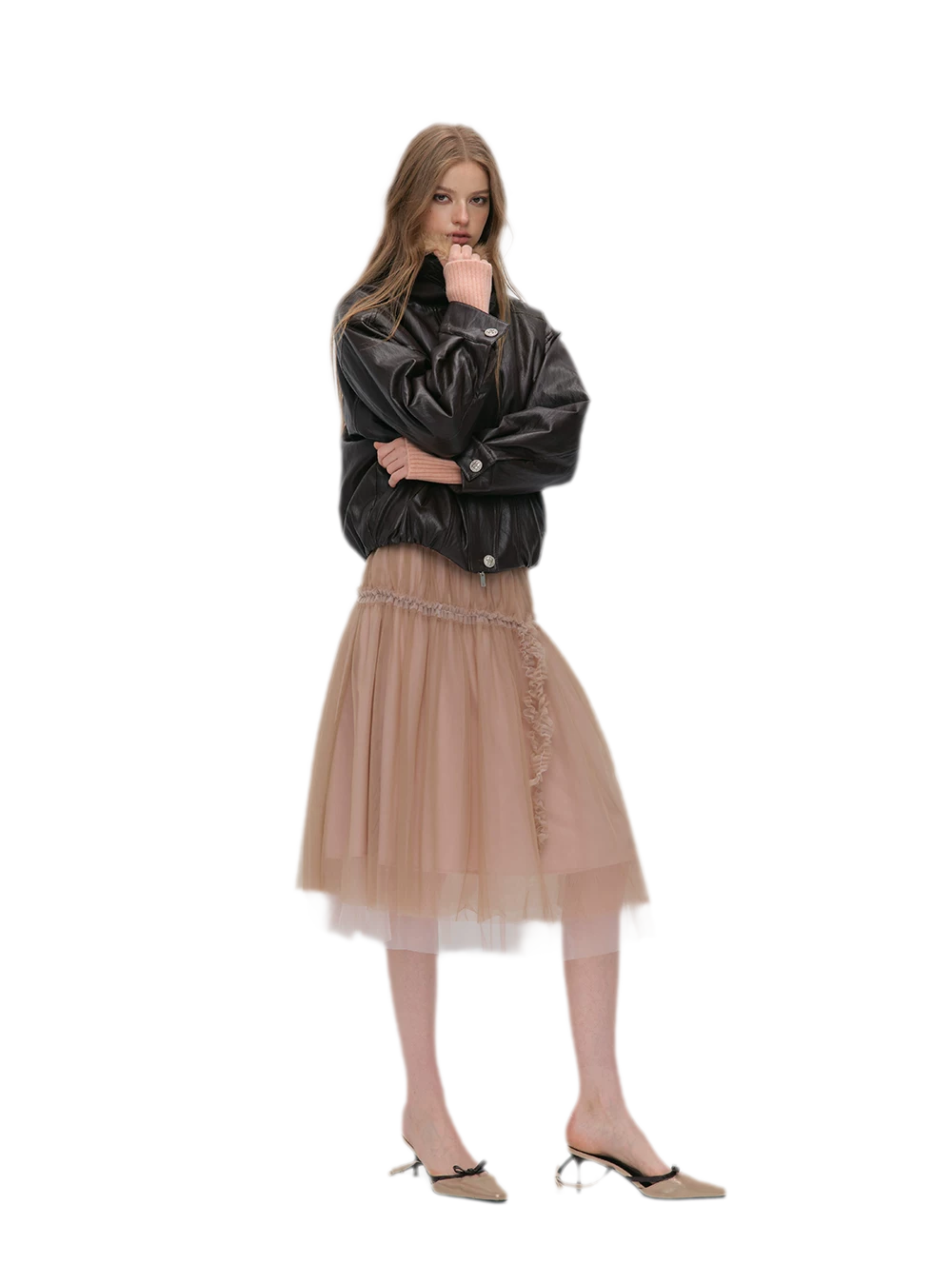 Metallic Leopard Collar Jacket