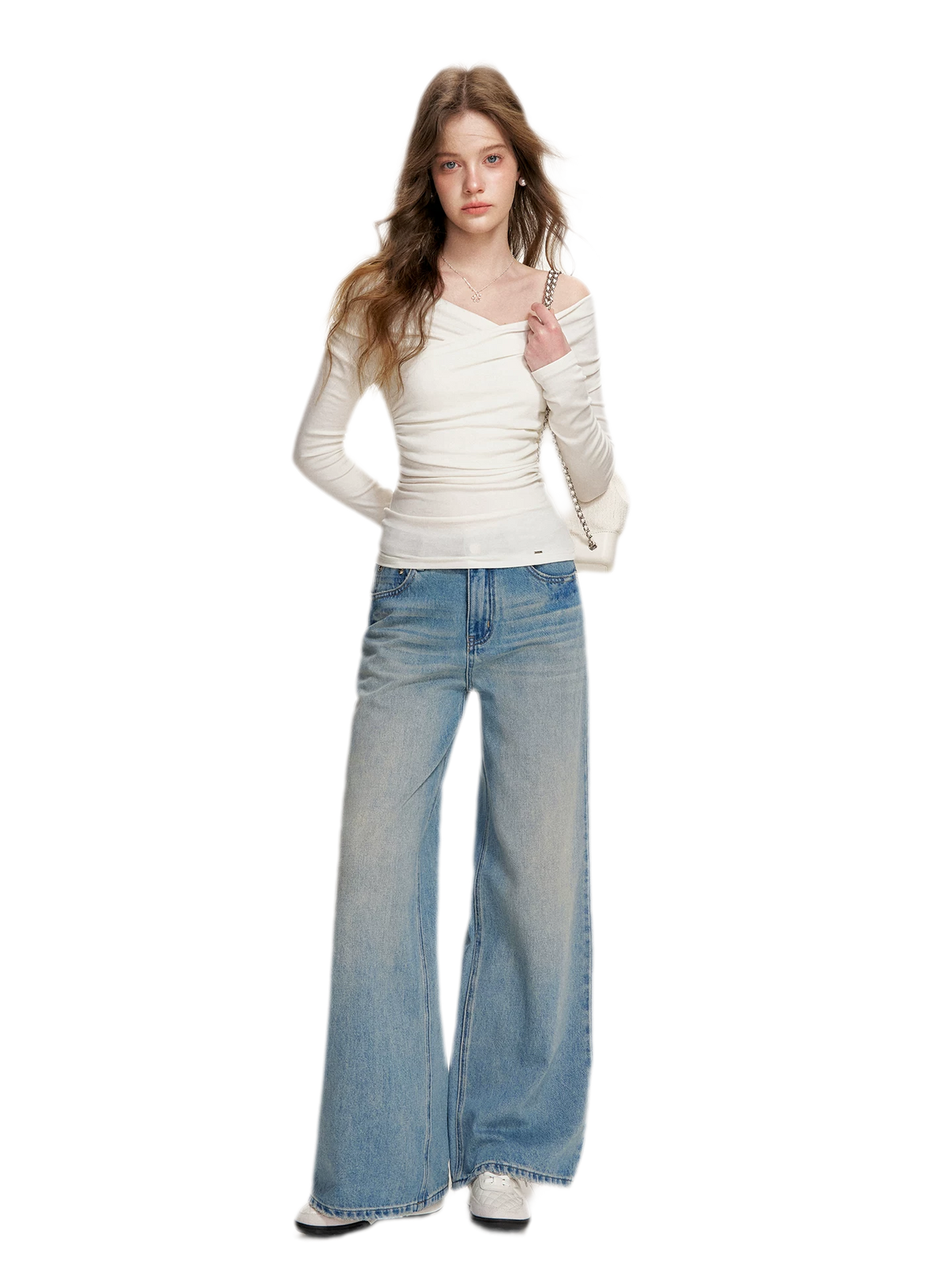 Brushed Off-Shoulder Knit Top