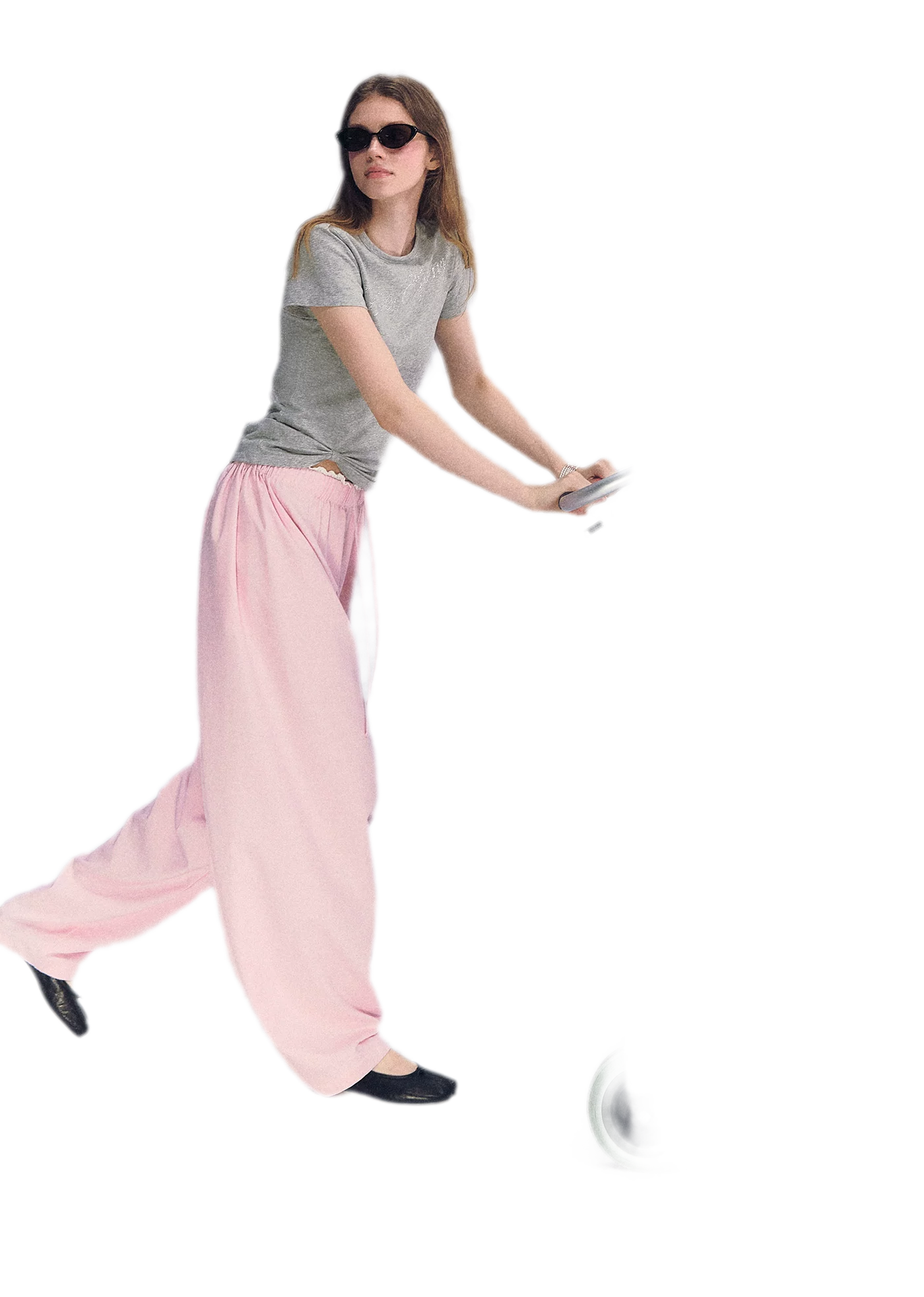 Lace Trim Balloon Pants