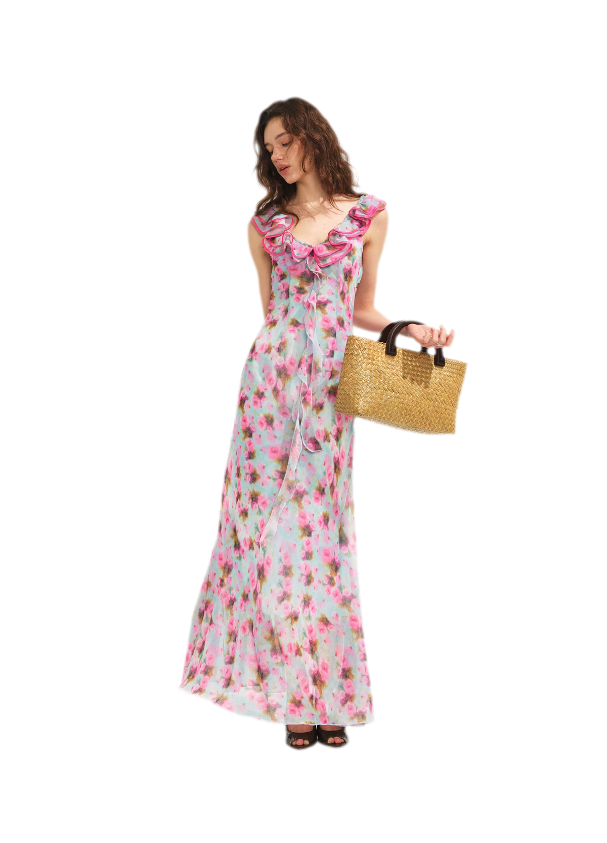 Floral Ruffle Maxi Dress