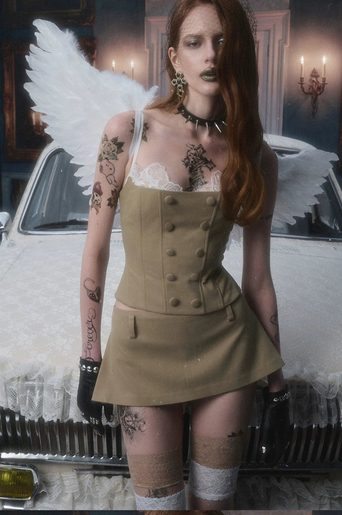 Lace Boned Cami Dress