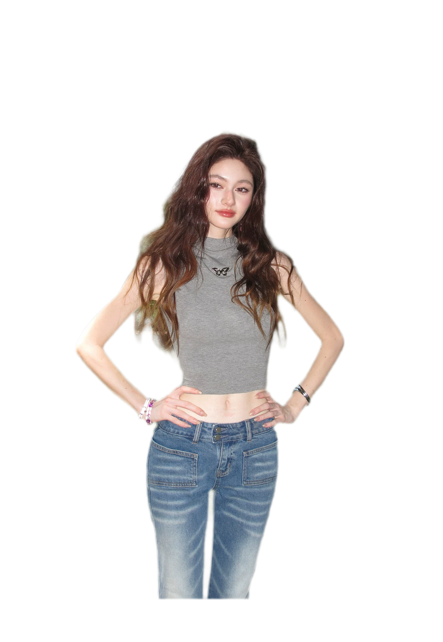 Sleeveless High Neck Tee