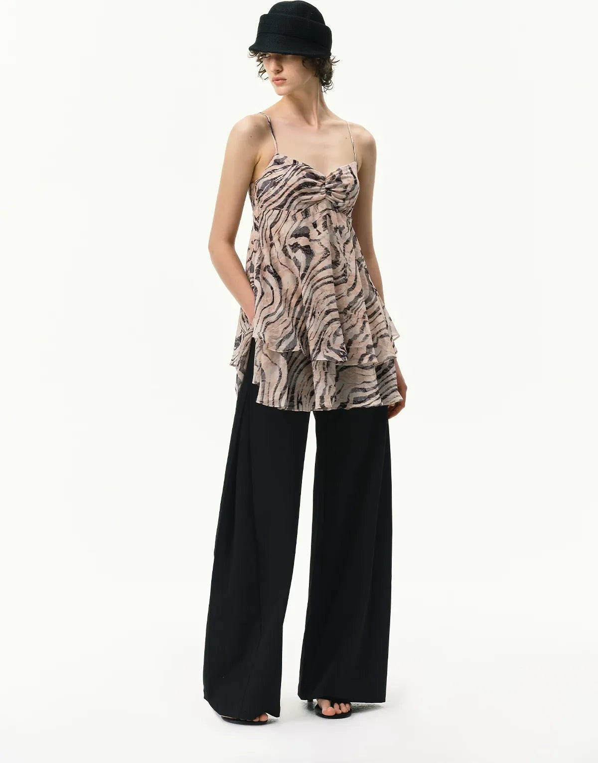 Zebra V-Neck Cami Dress