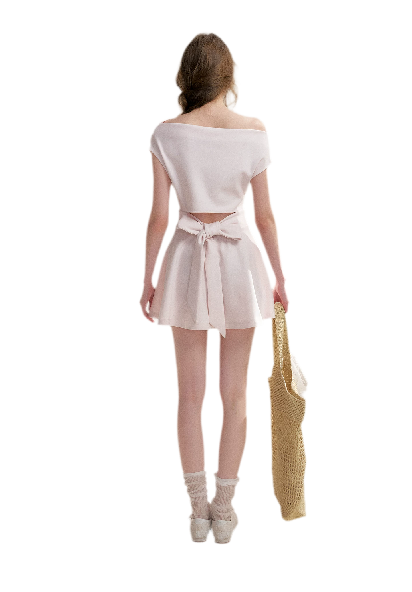 Romantic French Off-Shoulder Short Dress