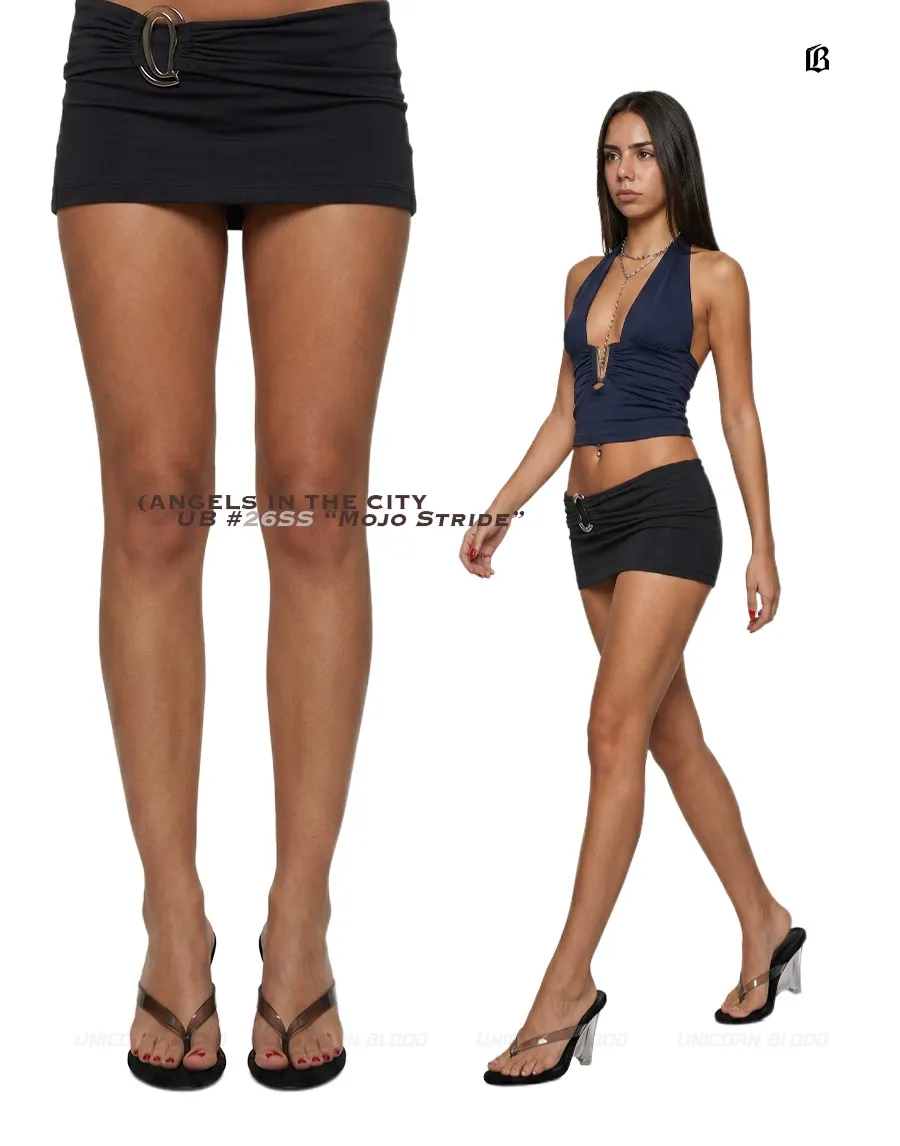 Crystal Thong Block-Heel Sandals