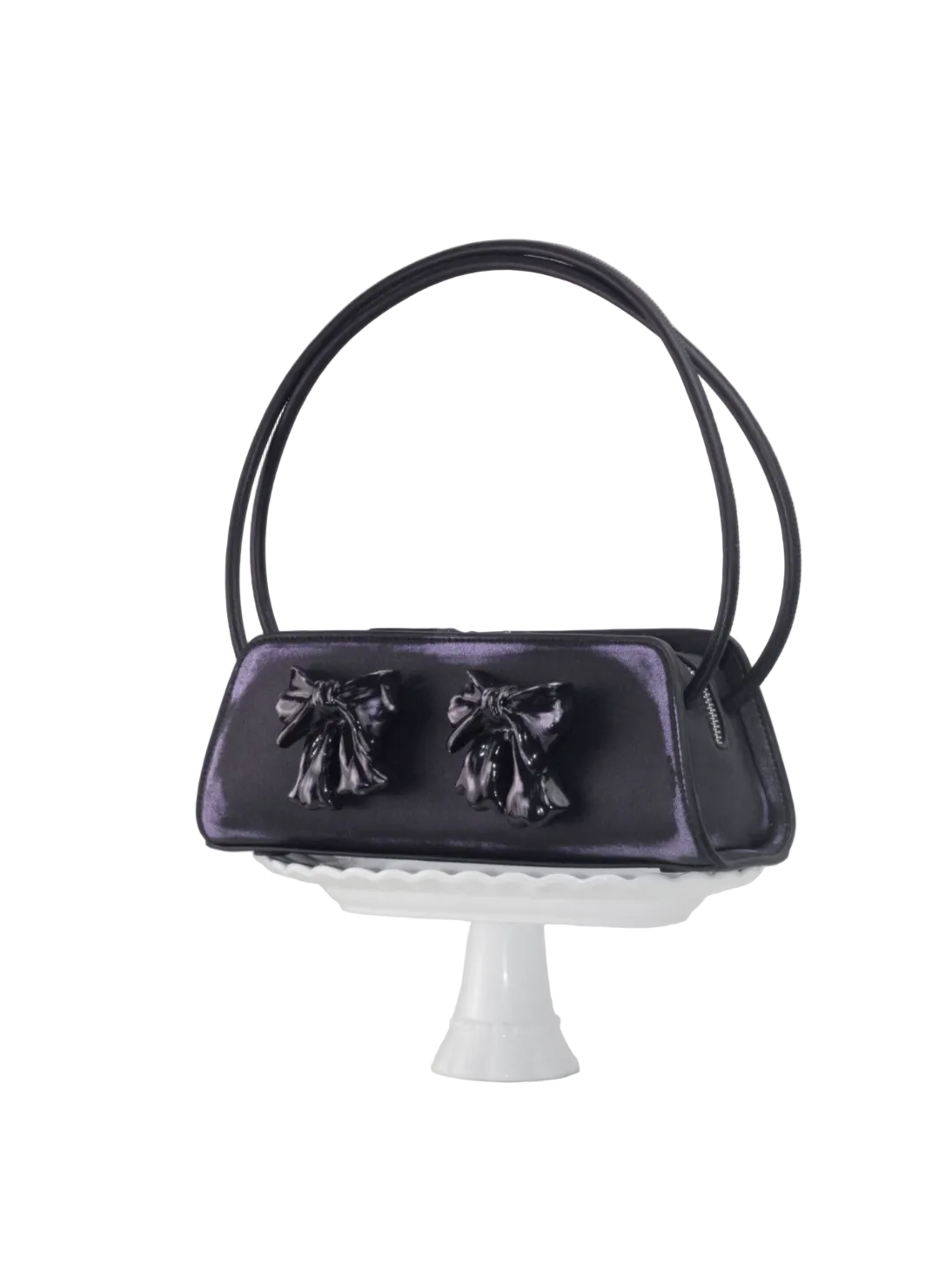 Ceramic Bow Leather Shoulder Bag