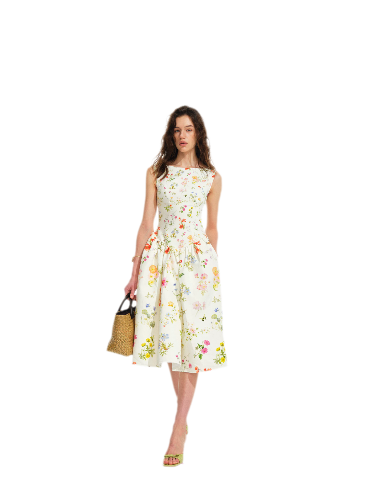 Robe de vacances fleurie peinte à la main