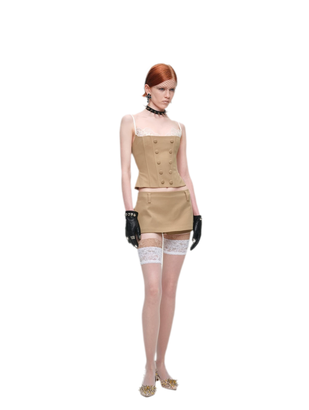 Structured A-Line Mini Skirt