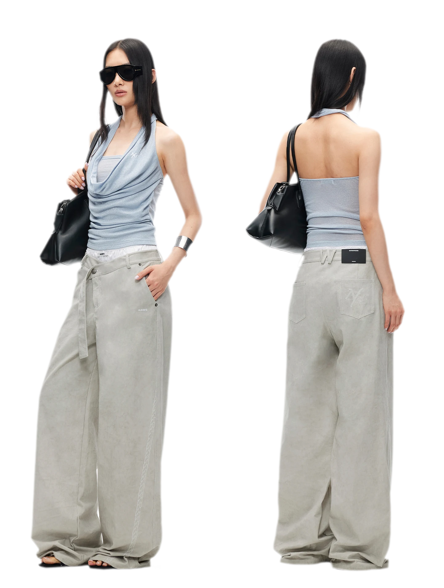 Wheat Ear Wide-Leg Casual Pants