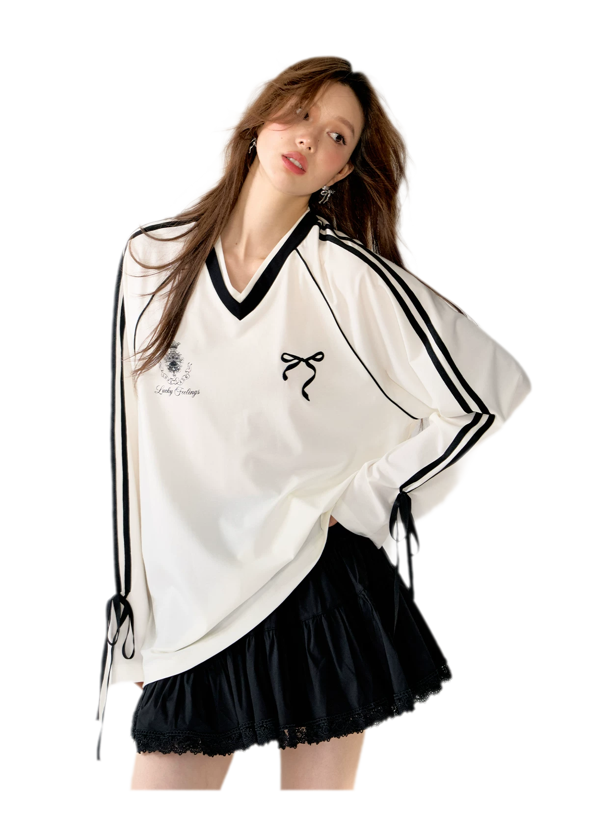 Blokette Jersey V-Neck Set