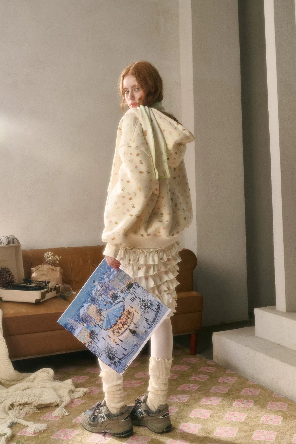 Printed Layered Cake Skirt