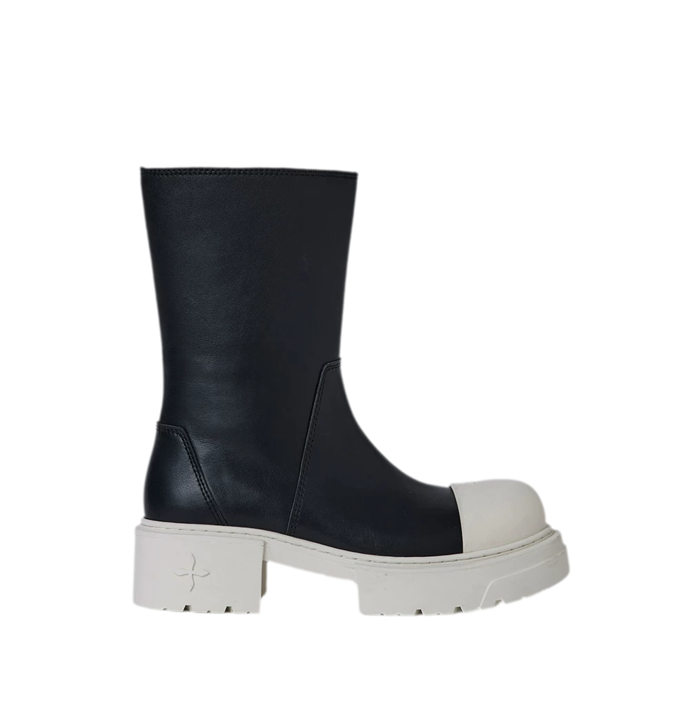 Mid-Calf Leather Boots