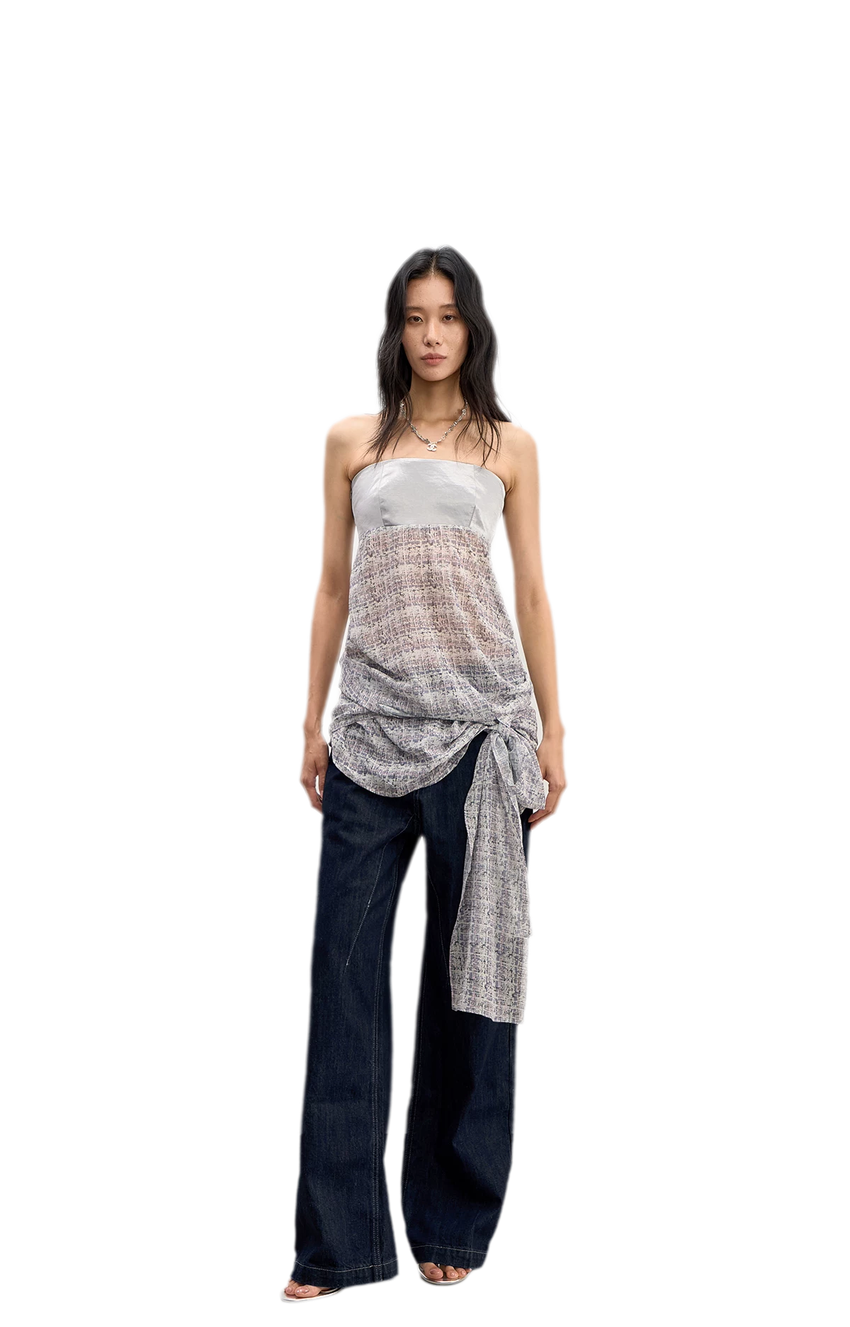 Washed Contrast Stitch Jeans