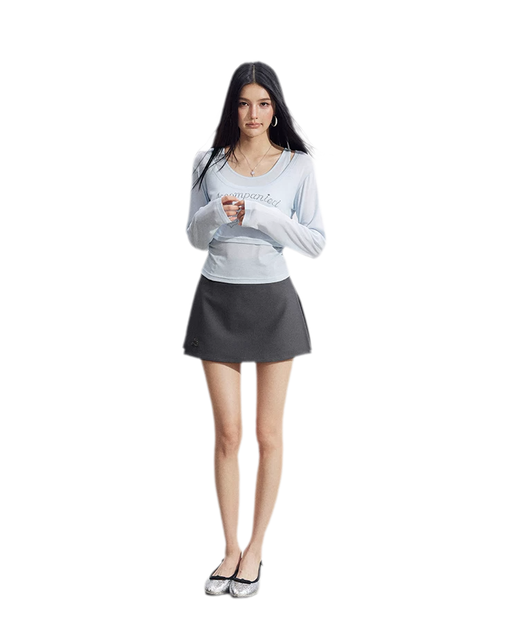 Tailored A-Line Mini Skort