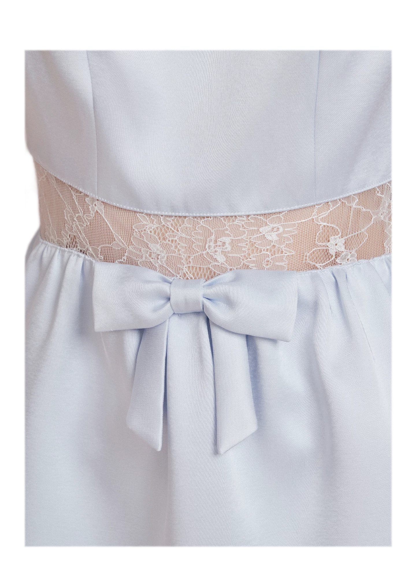 Lace Waist Satin Dress