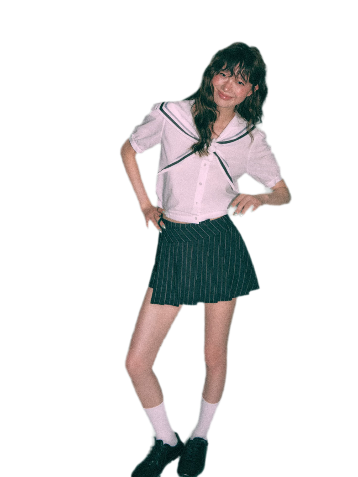 Striped Pleated Skort