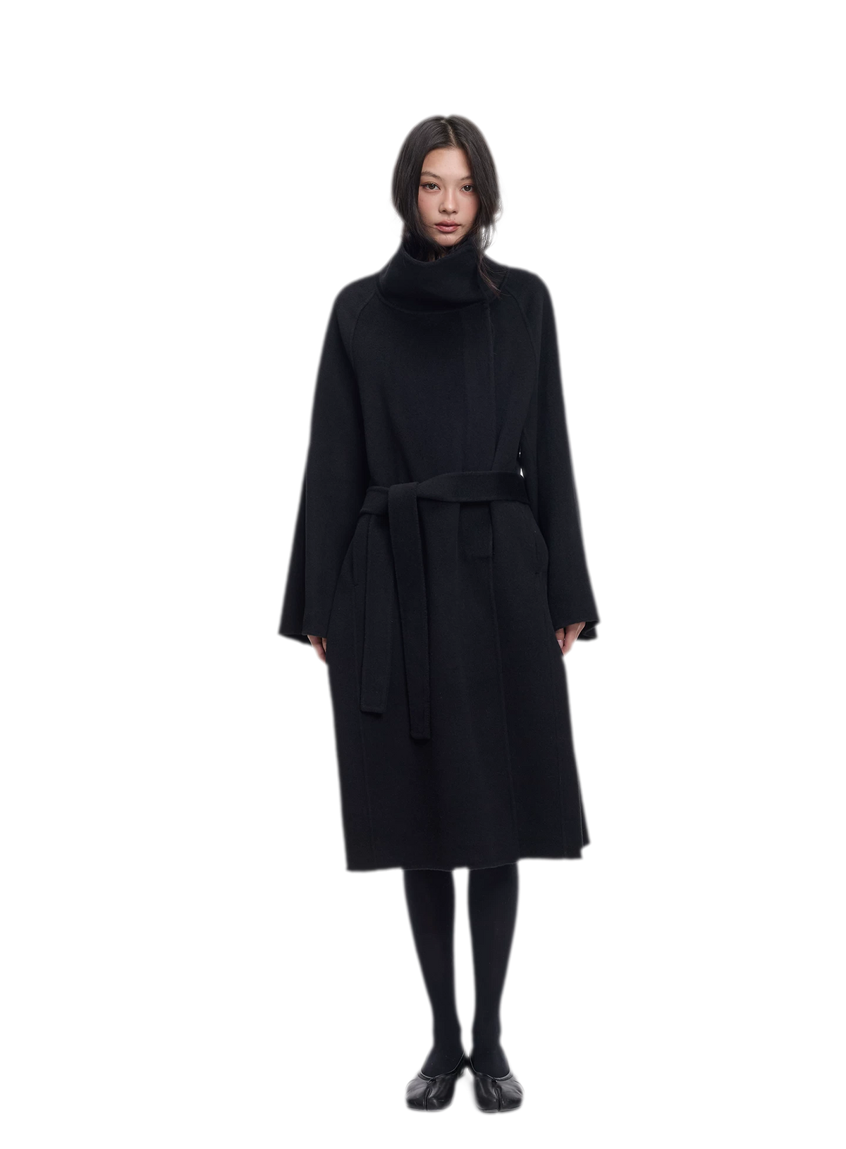 Double-Faced Wool Belted Coat