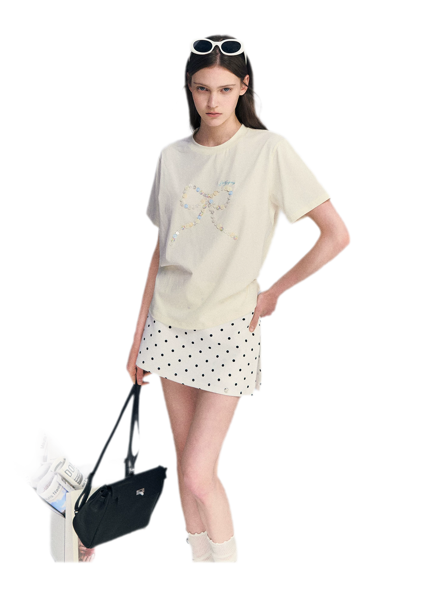 Polka Dot A-line Skort