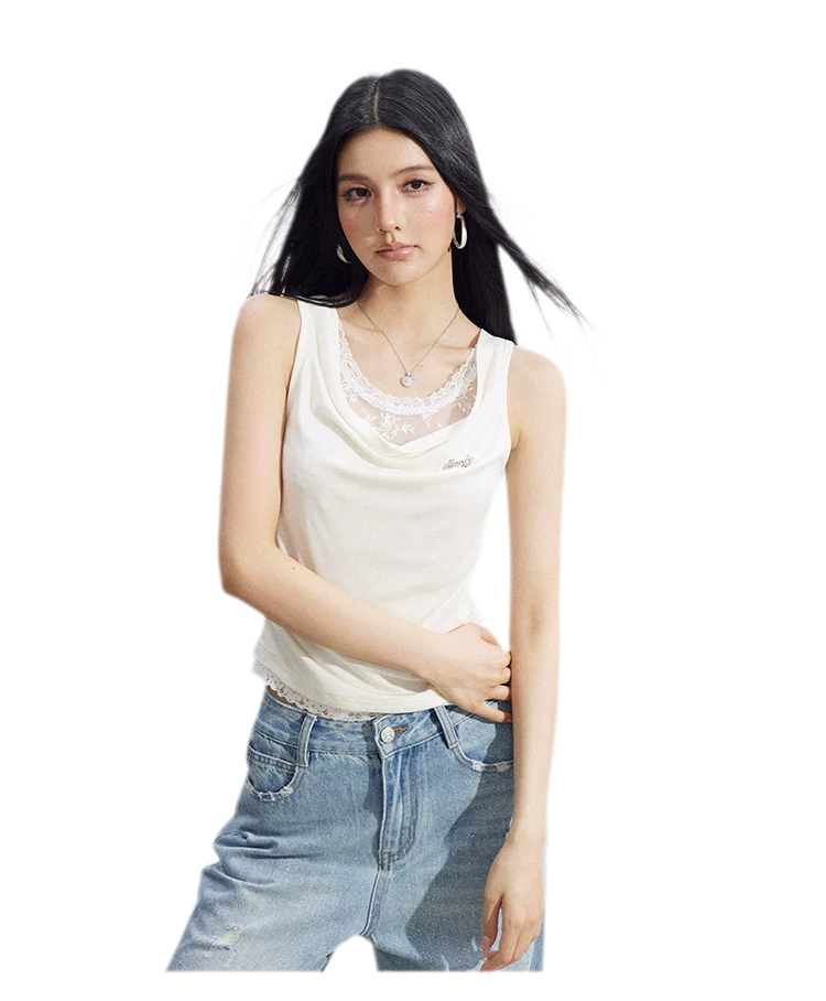 Lace Cowl Tank