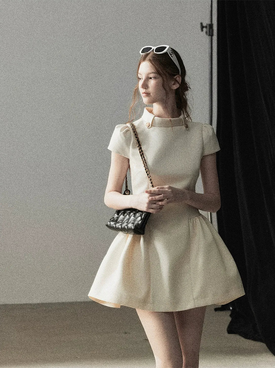 Satin A-Line Mini Dress