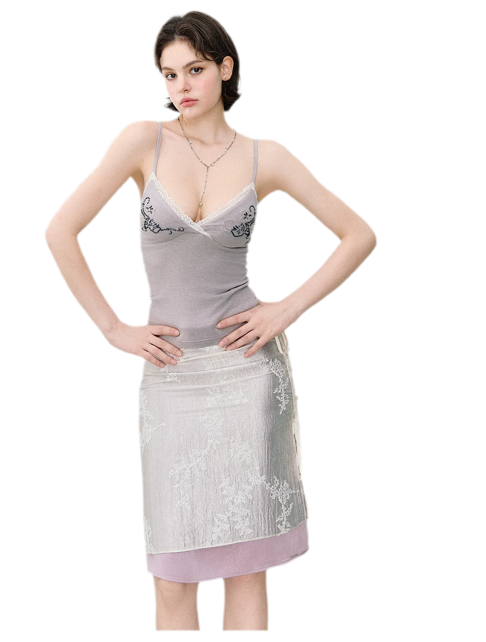 Beaded Lace Camisole Top