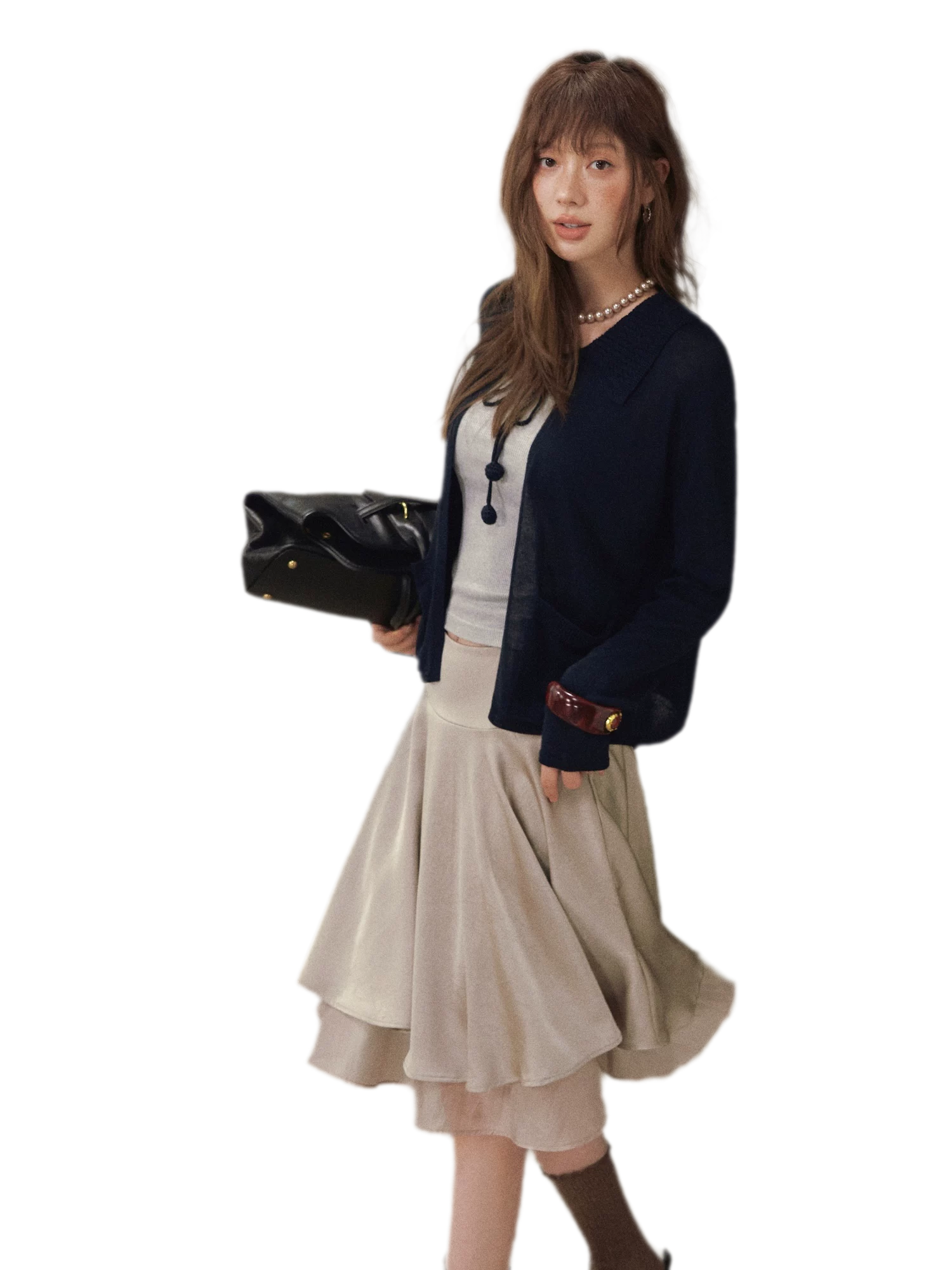 Tie-Front Knit Cardigan