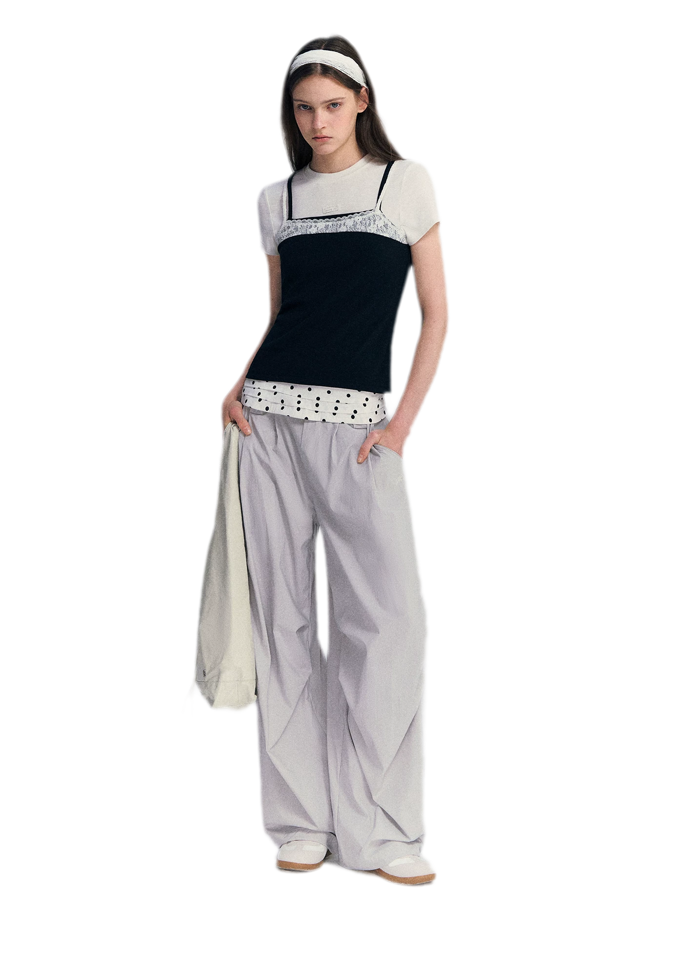 Lace Trim Layered Tee