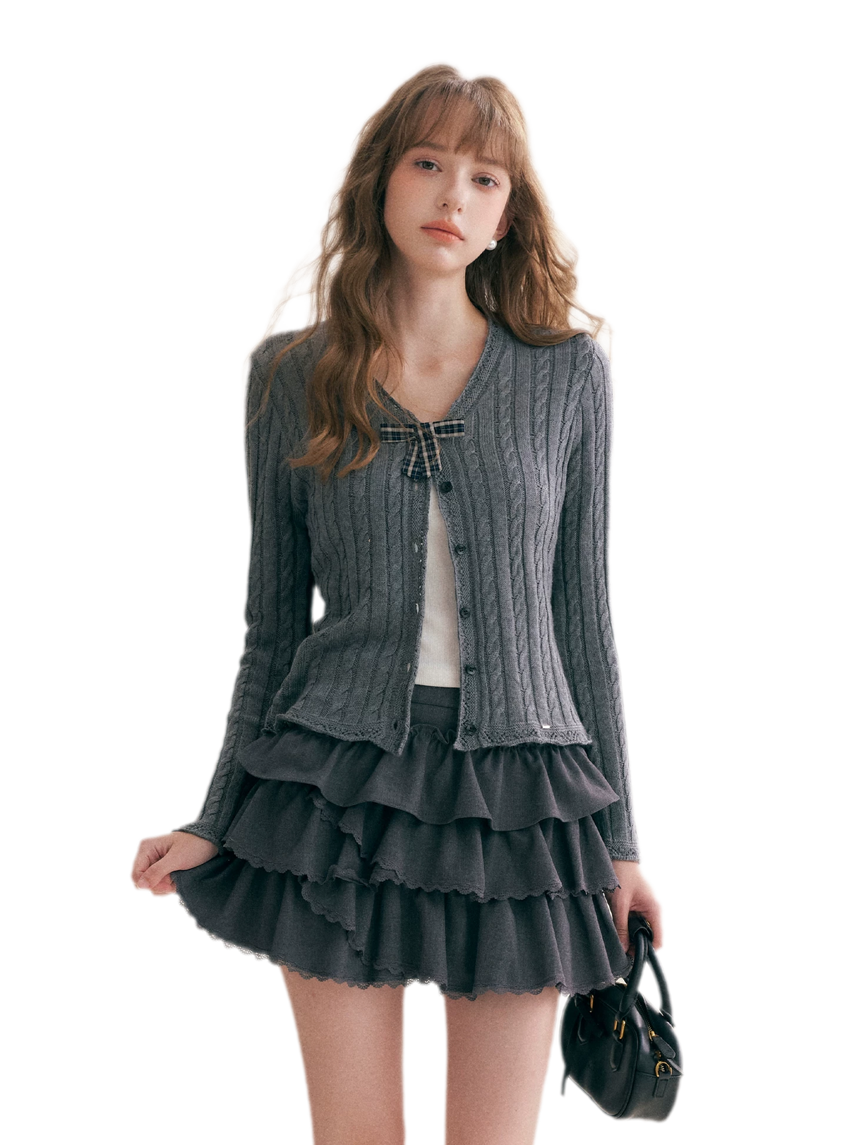 Layered Ruffle A-Line Skirt
