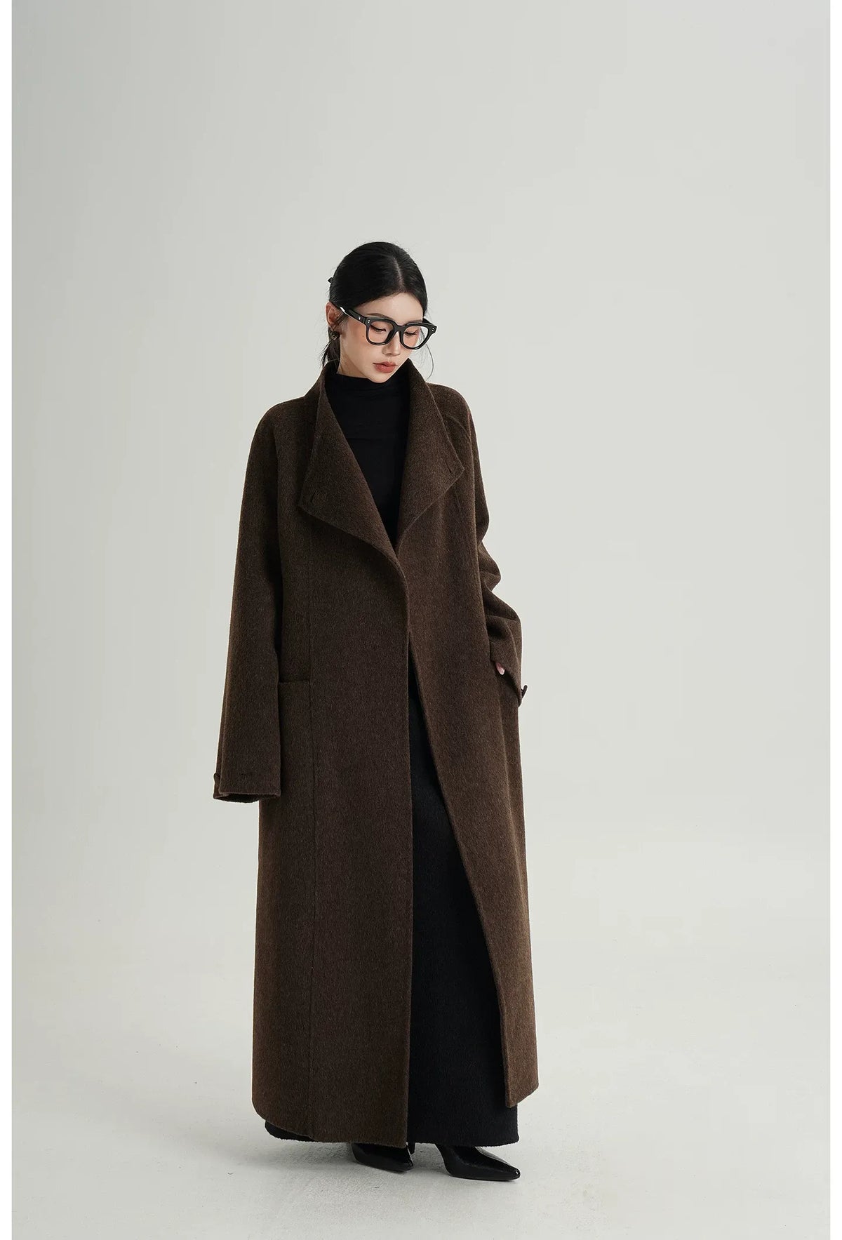 Hand-Sewn Belted Wool Coat